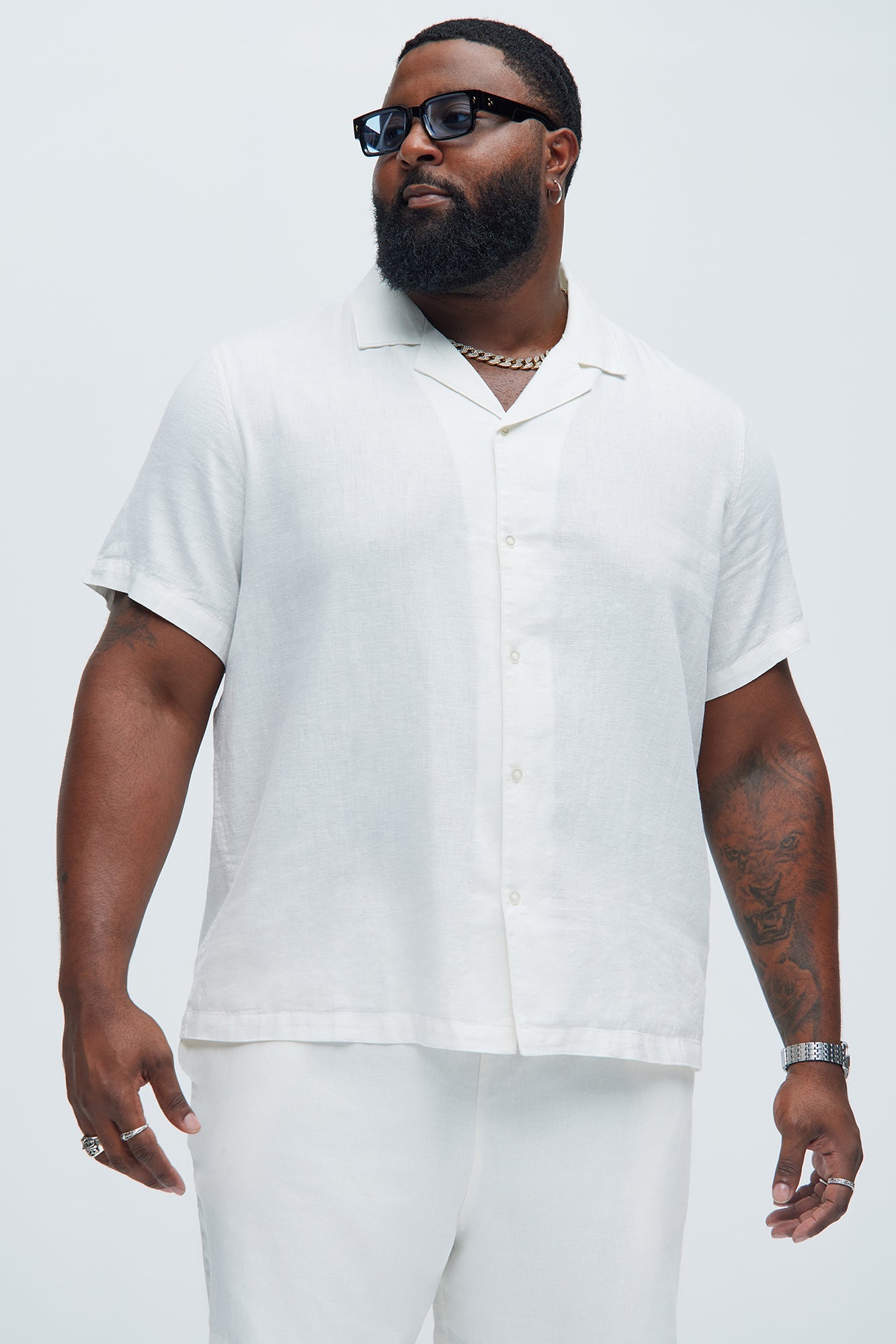 Bahamas Linen Shirt - White Fashion Nova