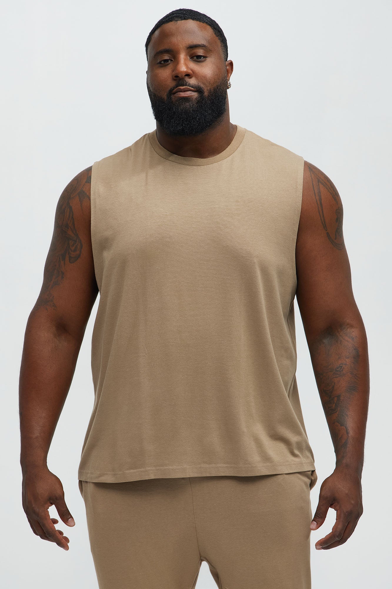 Essential Modal Lounge Sleeveless Muscle Tee - Taupe Fashion Nova