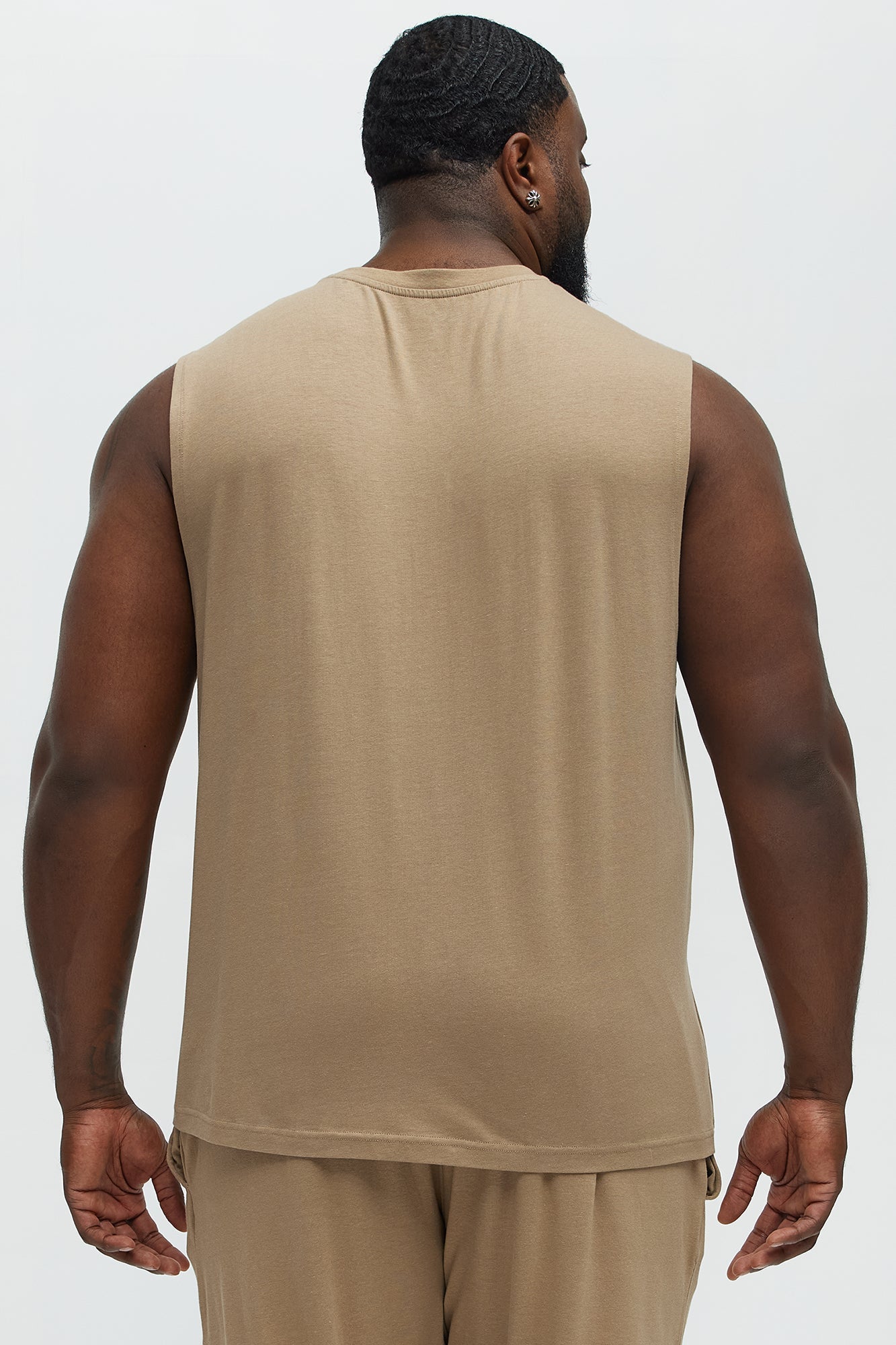 Essential Modal Lounge Sleeveless Muscle Tee - Taupe Fashion Nova
