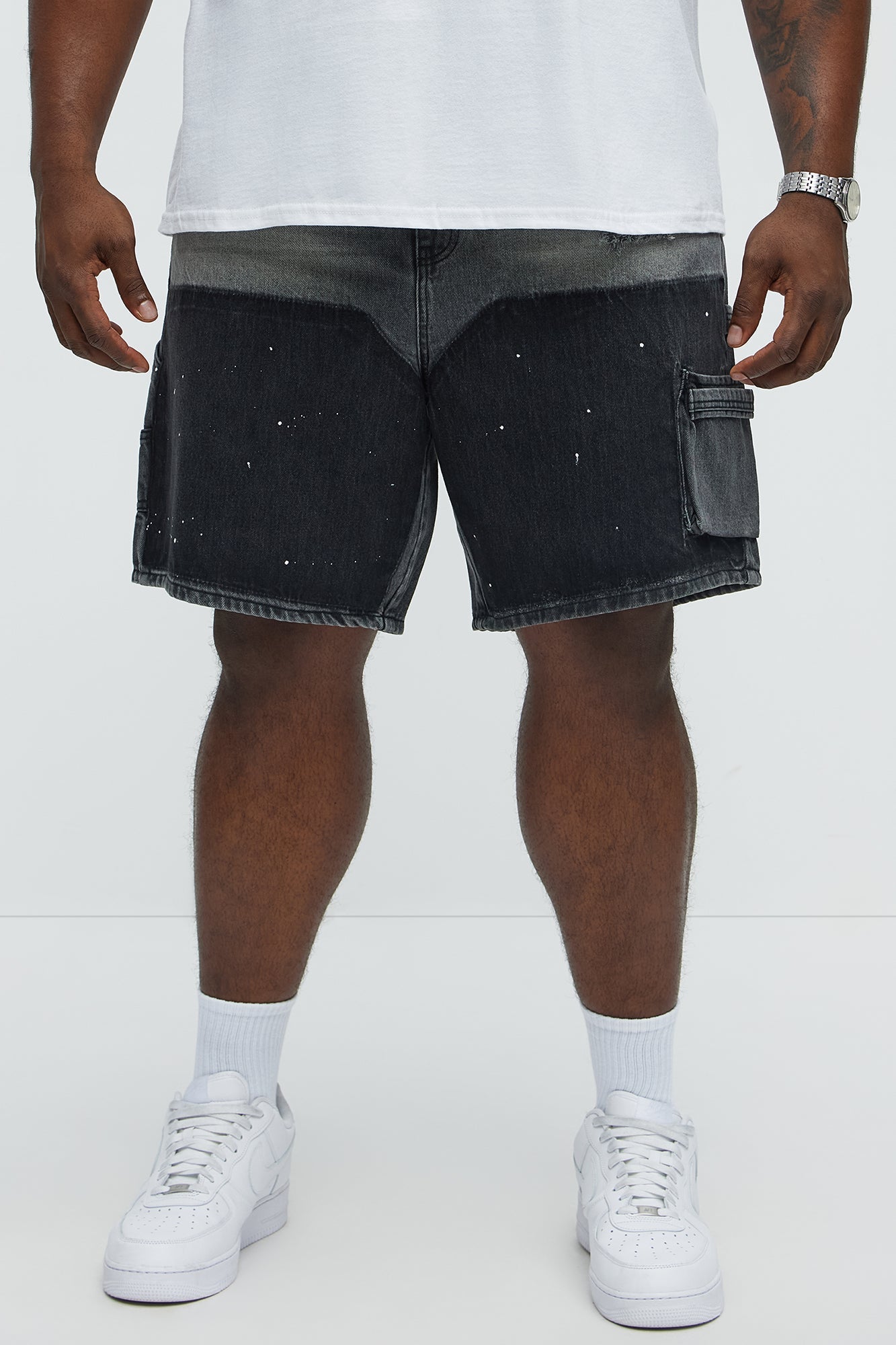 Two Ways Relaxed Denim Shorts - Black Wash Fashion Nova