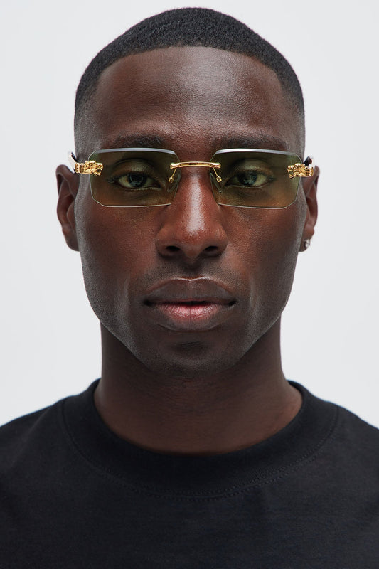 Burn It Down Sunglasses - Gold/combo Fashion Nova