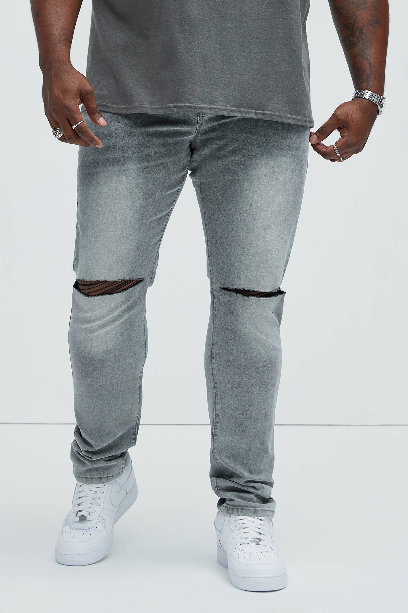 Ghost Skinny Jean - Grey Fashion Nova