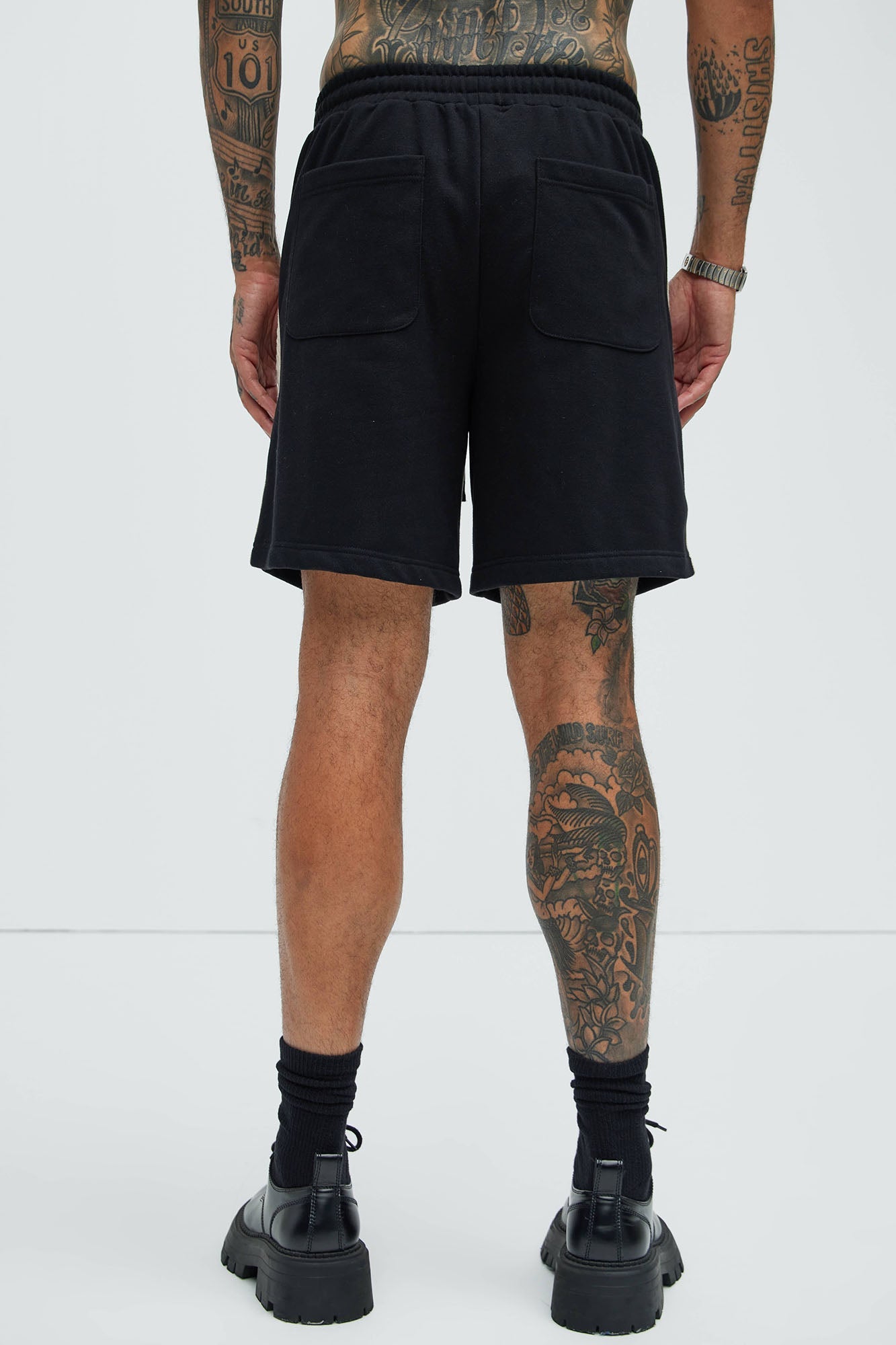 Luka Relaxed Shorts - Black/combo Fashion Nova