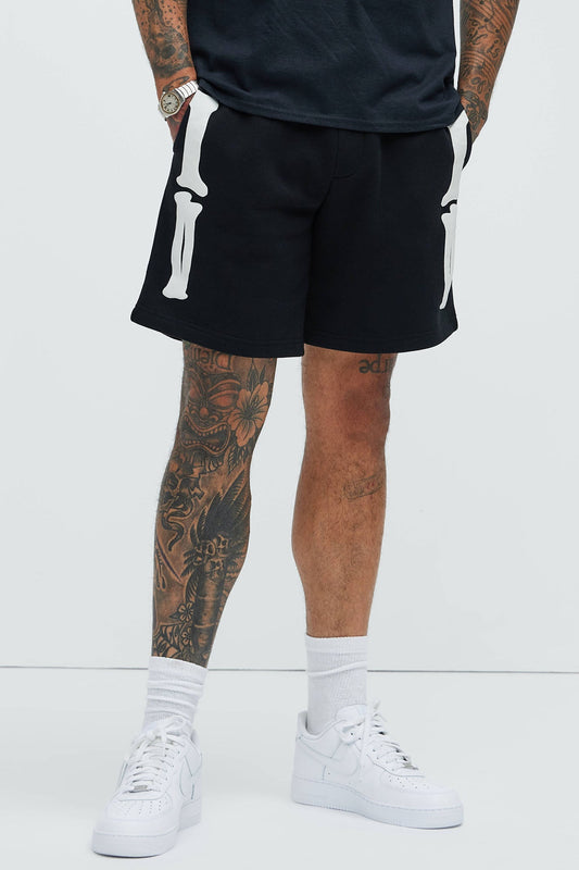 Tyson Bones Relaxed Shorts - Black Fashion Nova