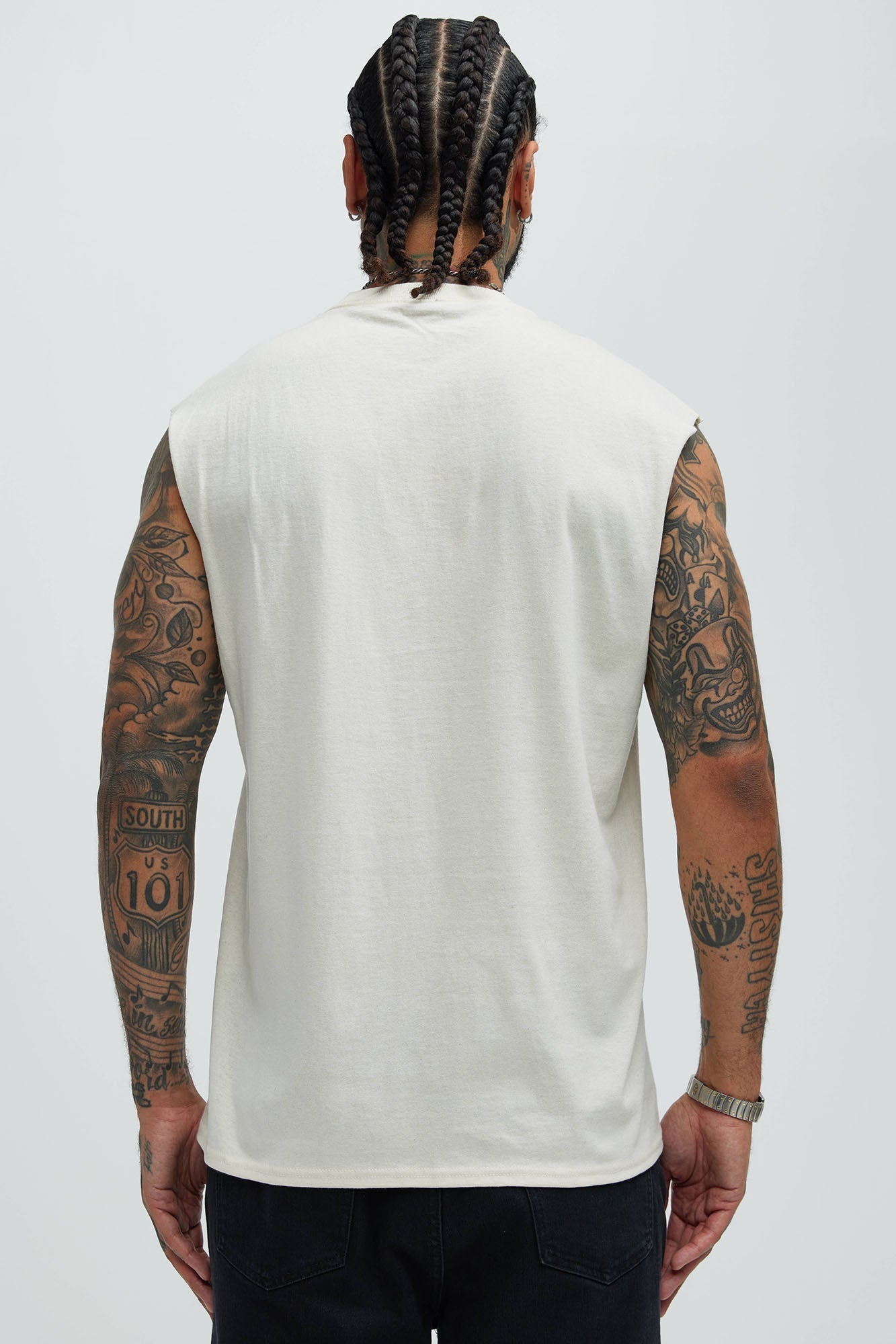 A Life Of Flora Sleeveless Tee - Tan Fashion Nova