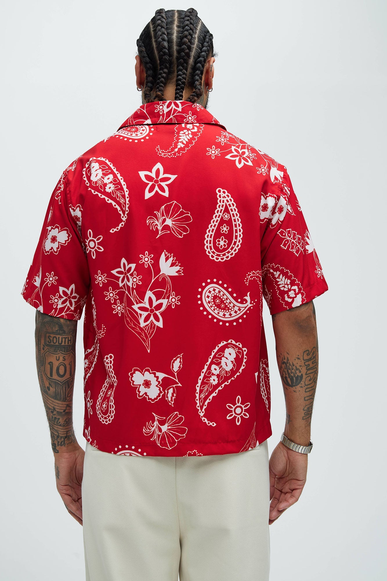 Gary Paisley Shirt - Red Fashion Nova
