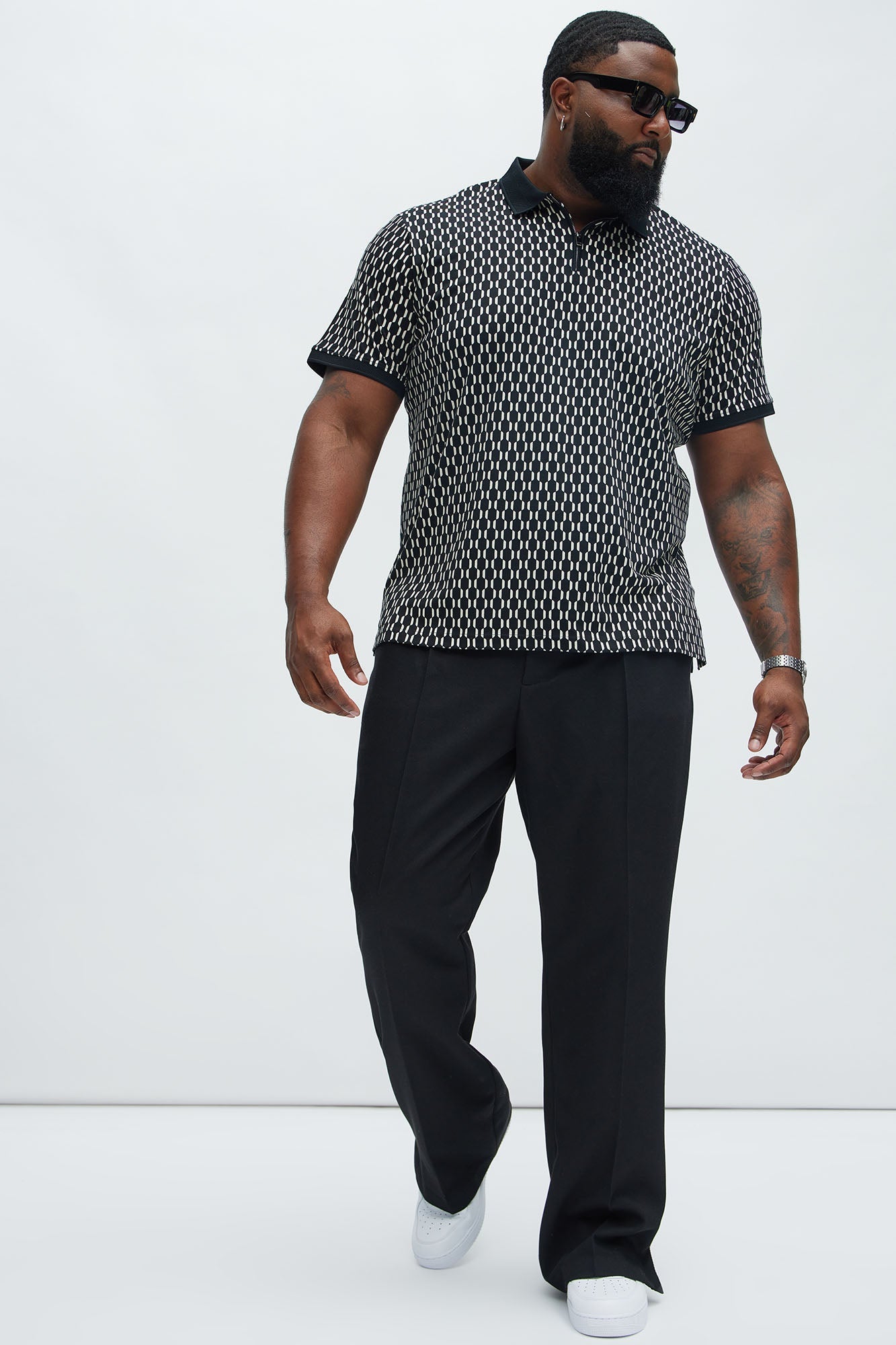 Interlocked Polo - Black Fashion Nova