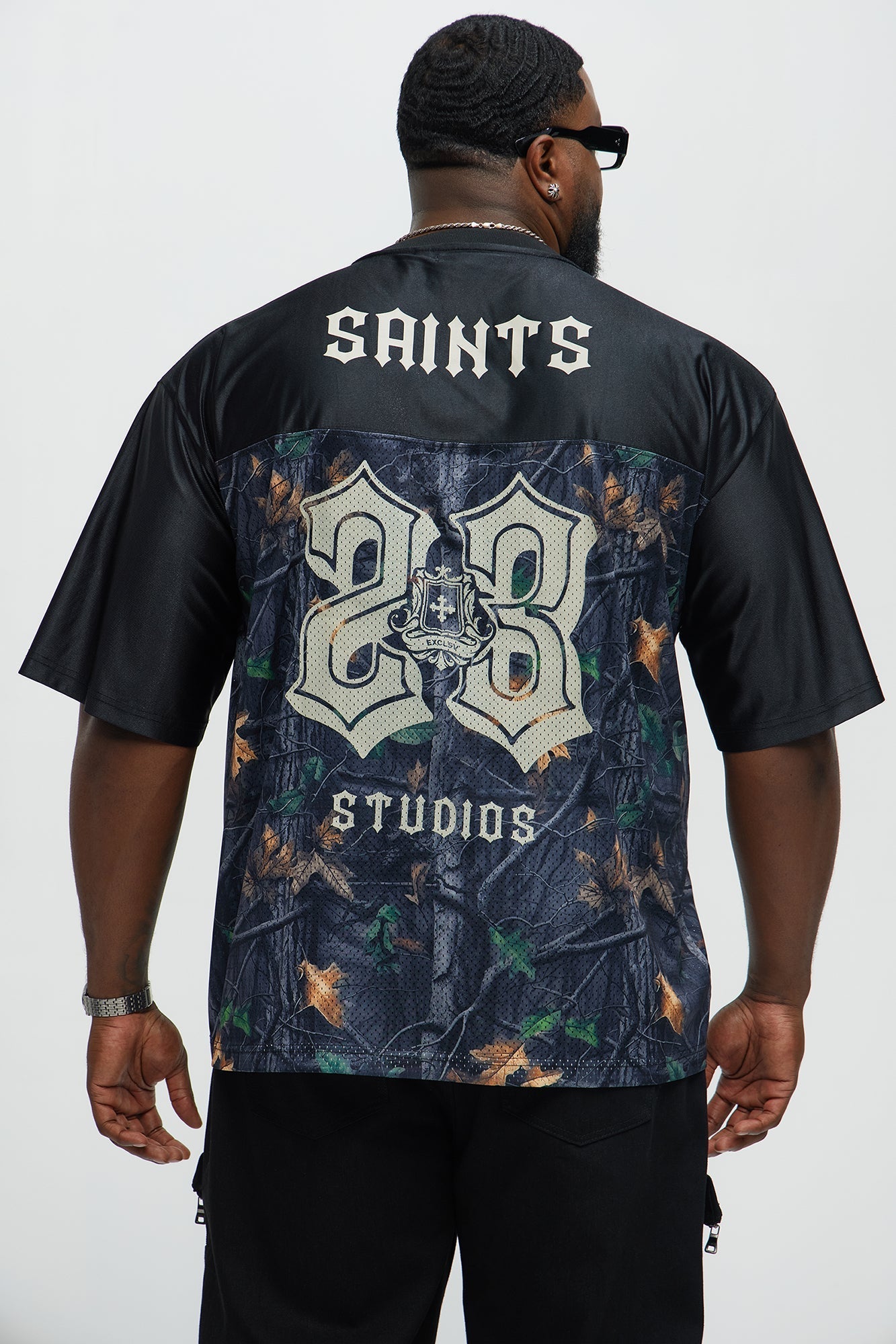 Saints Camo Short Sleeve Jersey - Black Fashion Nova