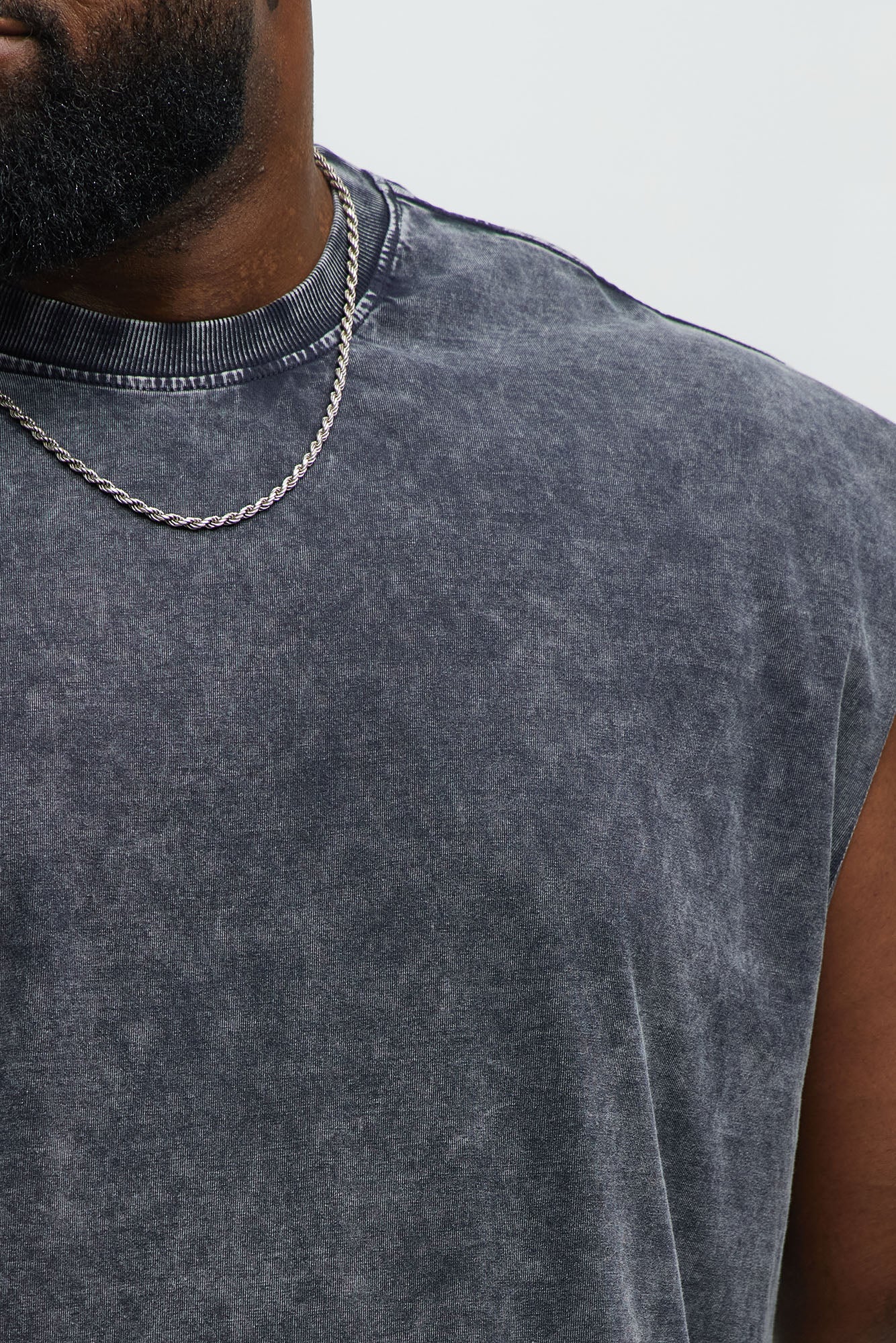 Relaxed Vintage Wash Heavyweight Muscle Tee - Black Wash Fashion Nova
