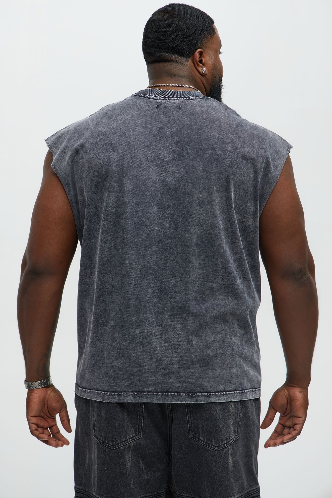 Relaxed Vintage Wash Heavyweight Muscle Tee - Black Wash Fashion Nova