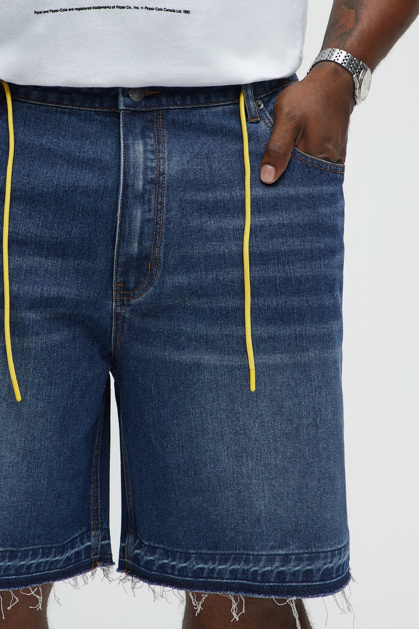 Relaxed Lemoyne Denim Shorts - Medium Blue Wash Fashion Nova
