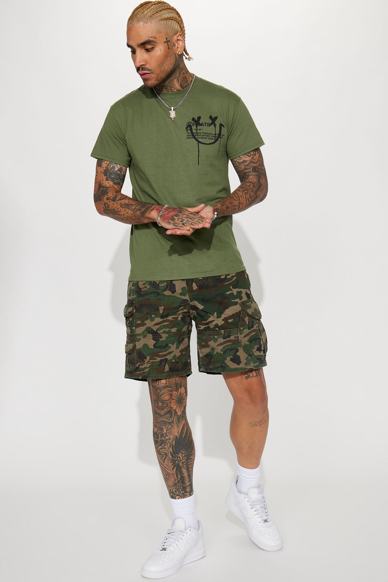 Get Out Twill Cargo Shorts - Camouflage Fashion Nova