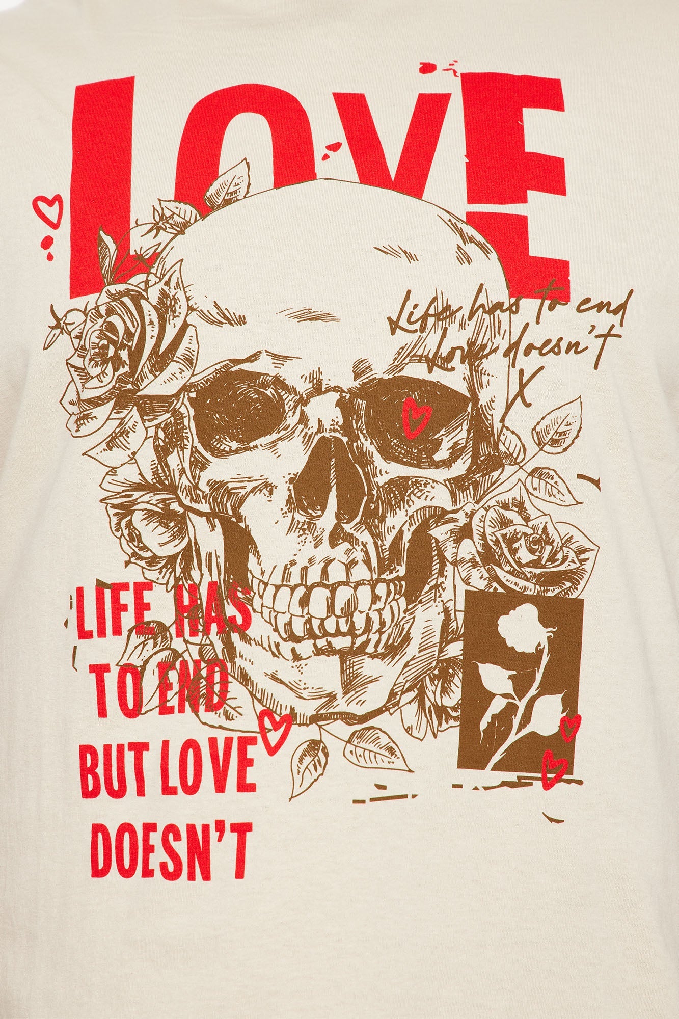Love Doesn't End Short Sleeve Tee - Tan Fashion Nova