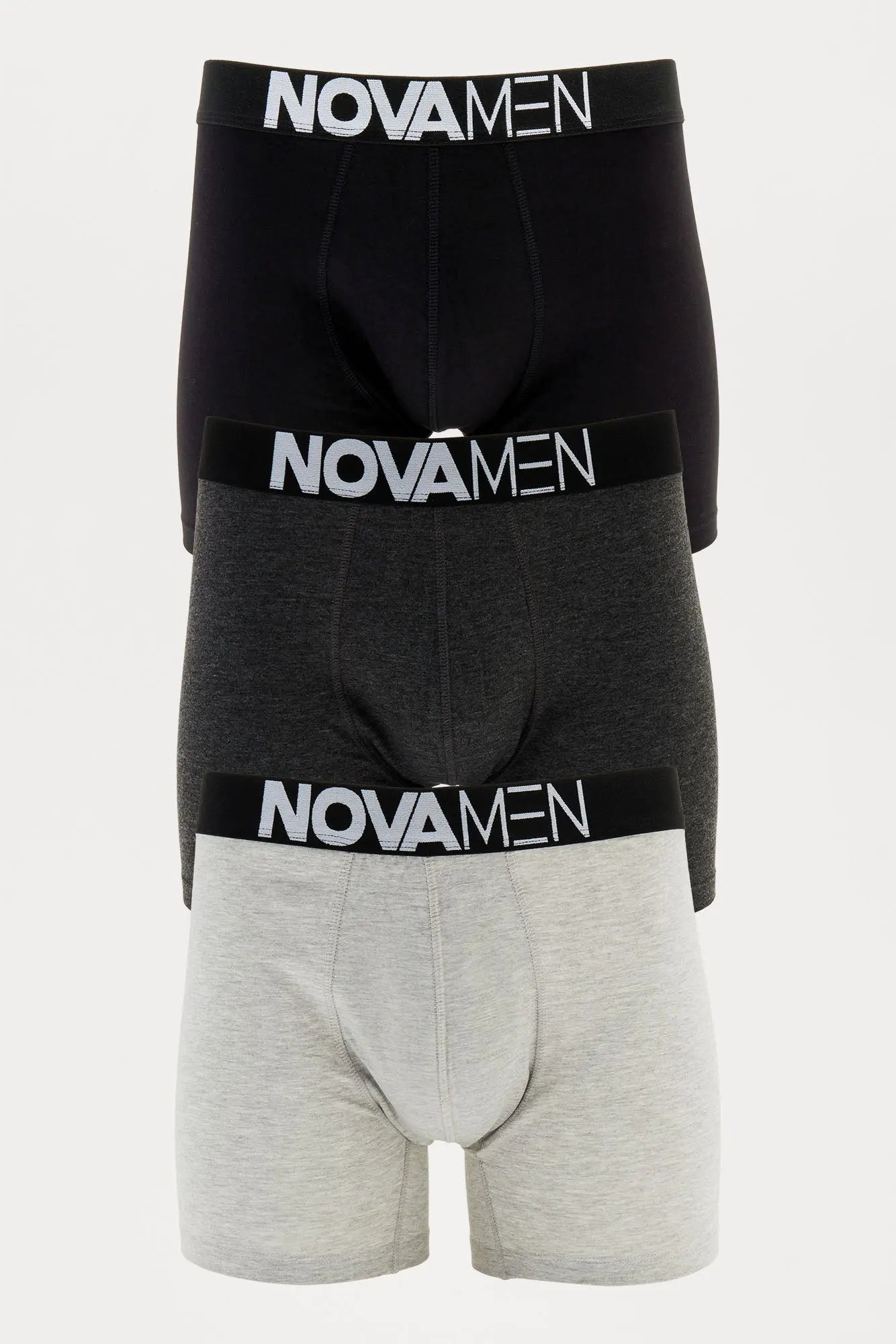 NovaMen Boxer Brief 3 Pack - Heather/Combo Fashion Nova
