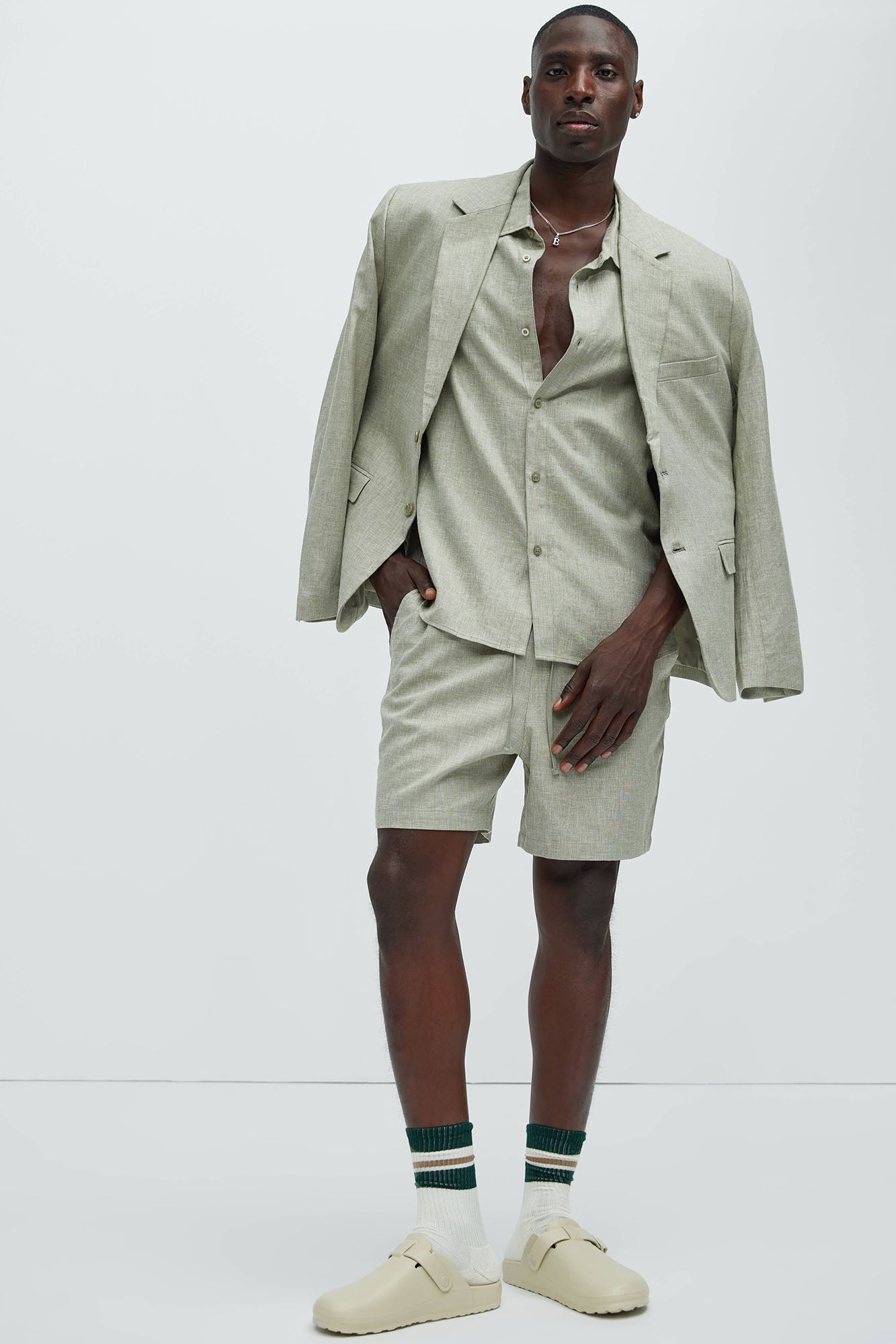 Bahamas Linen Classic Button Up Shirt - Green Fashion Nova