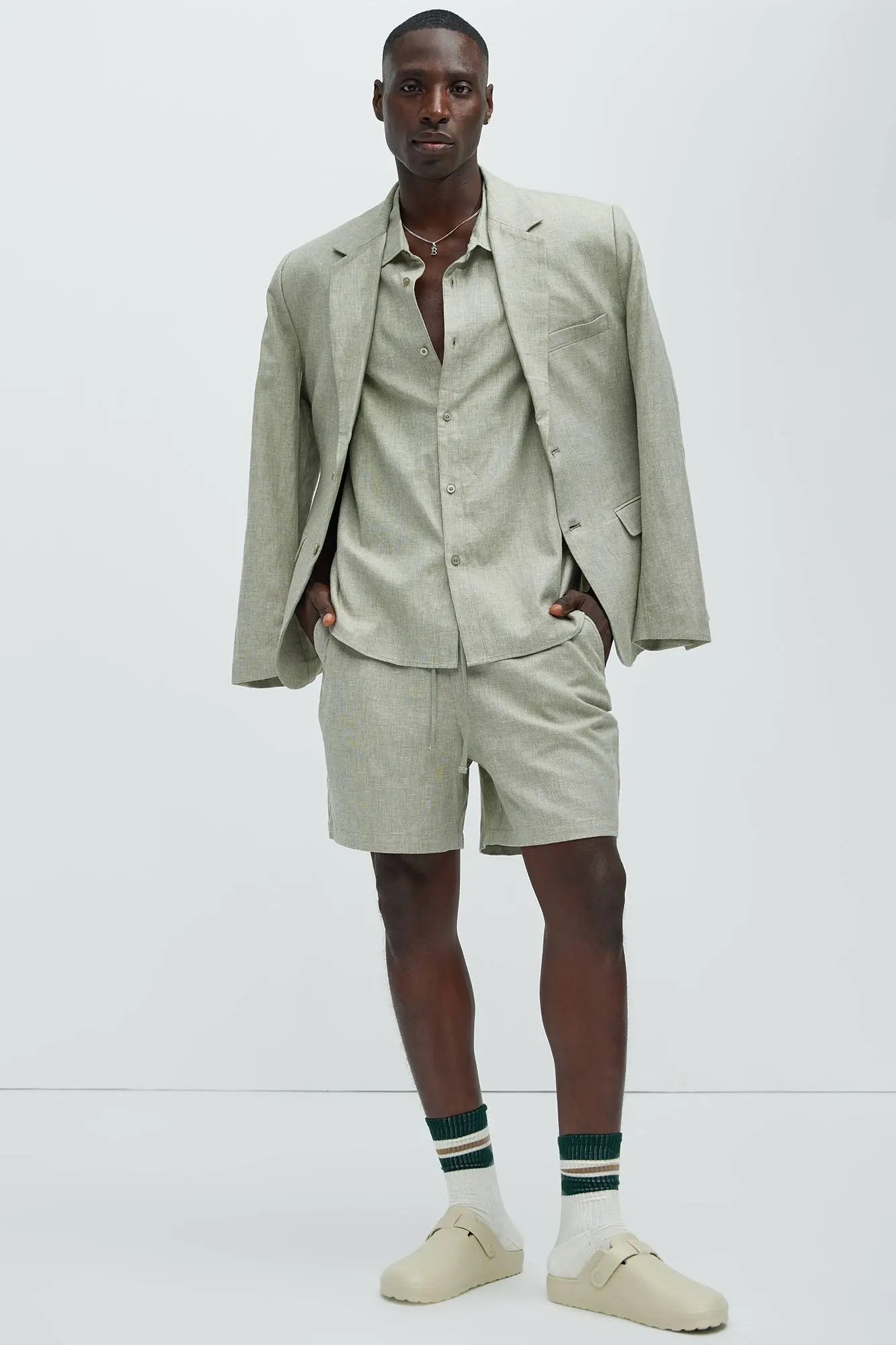 Bahamas Linen Shorts - Green Fashion Nova