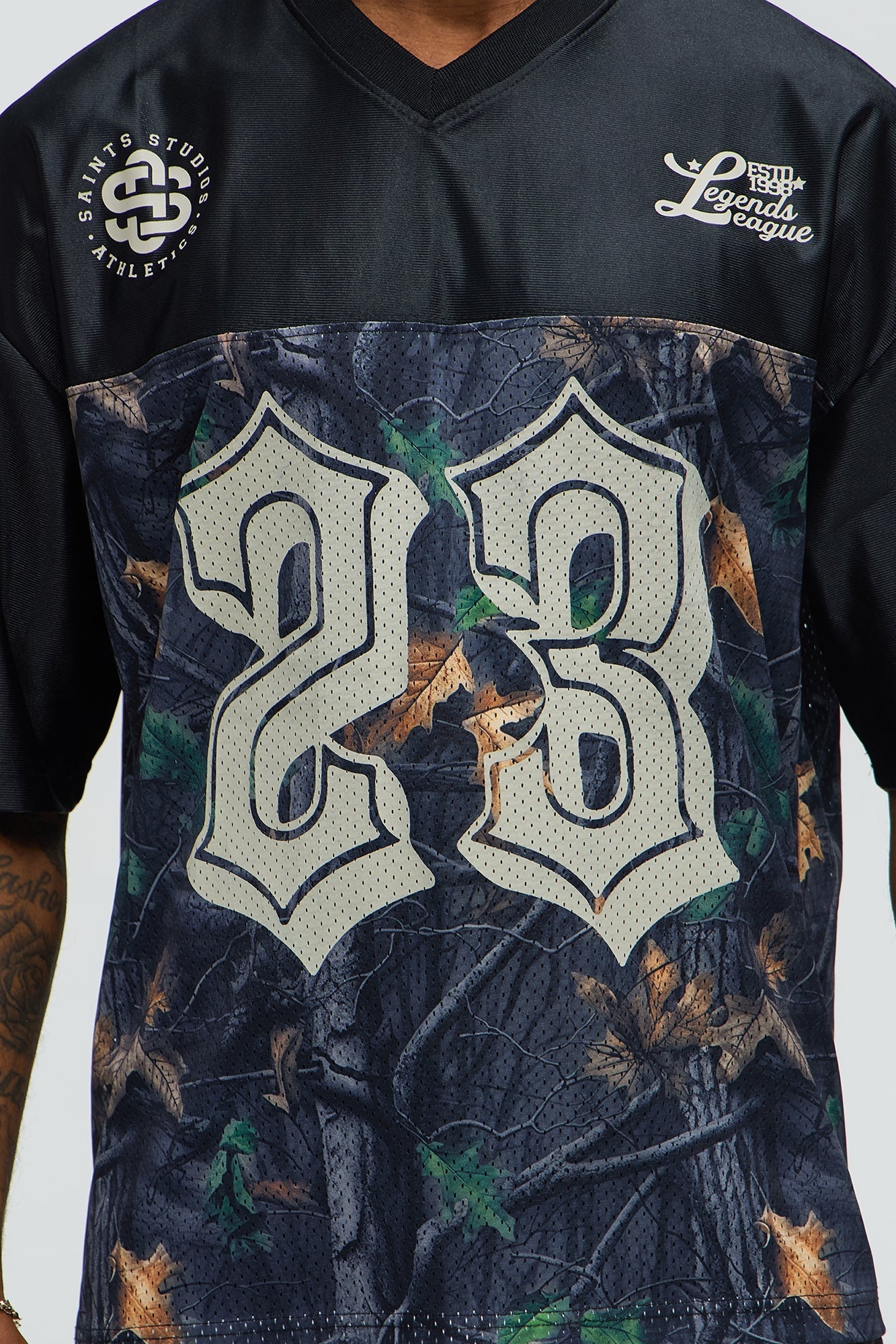 Saints Camo Short Sleeve Jersey - Black Fashion Nova
