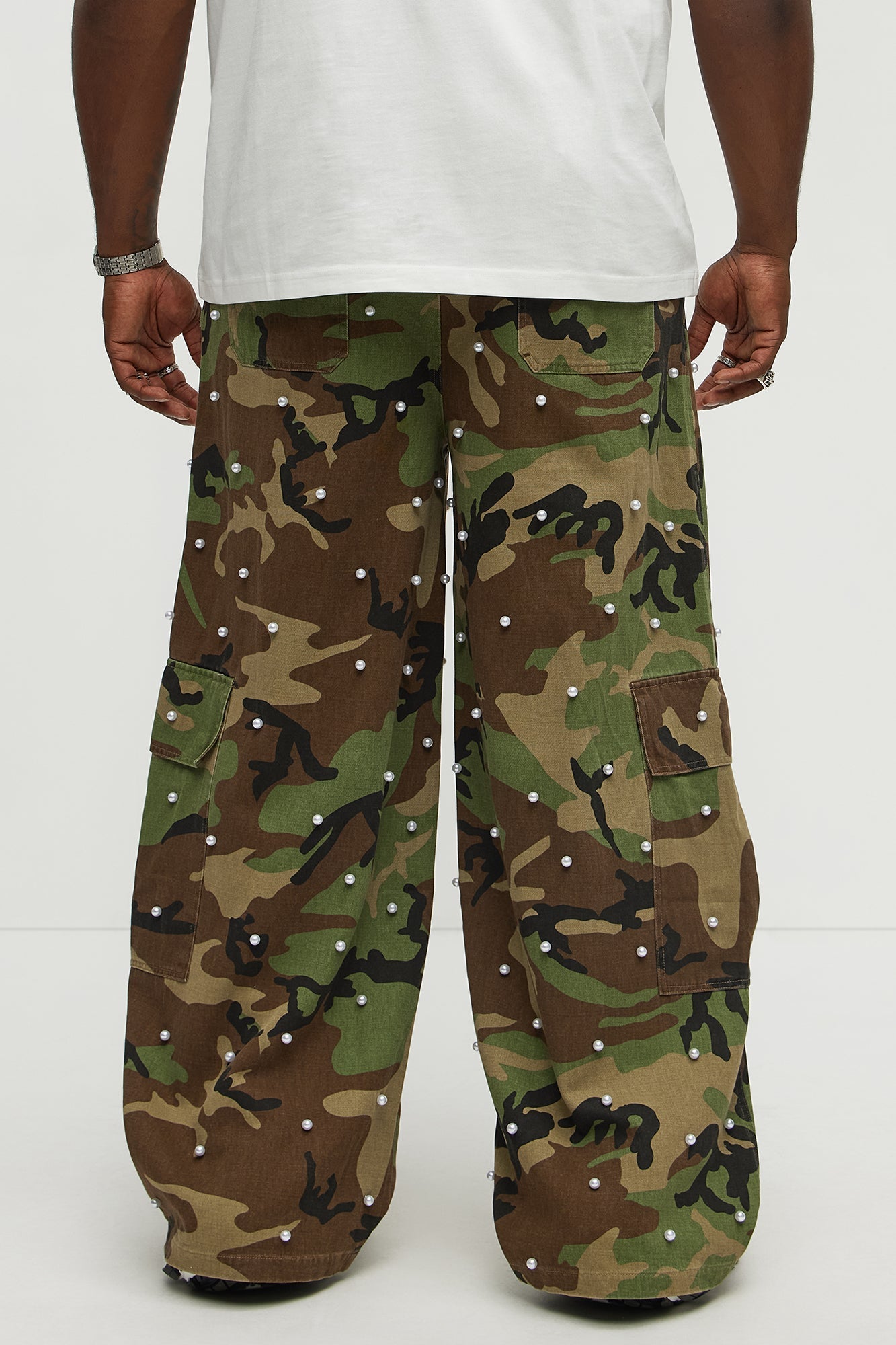 Pearl Wildin Camo Cargo Baggy Pants - Camouflage Fashion Nova
