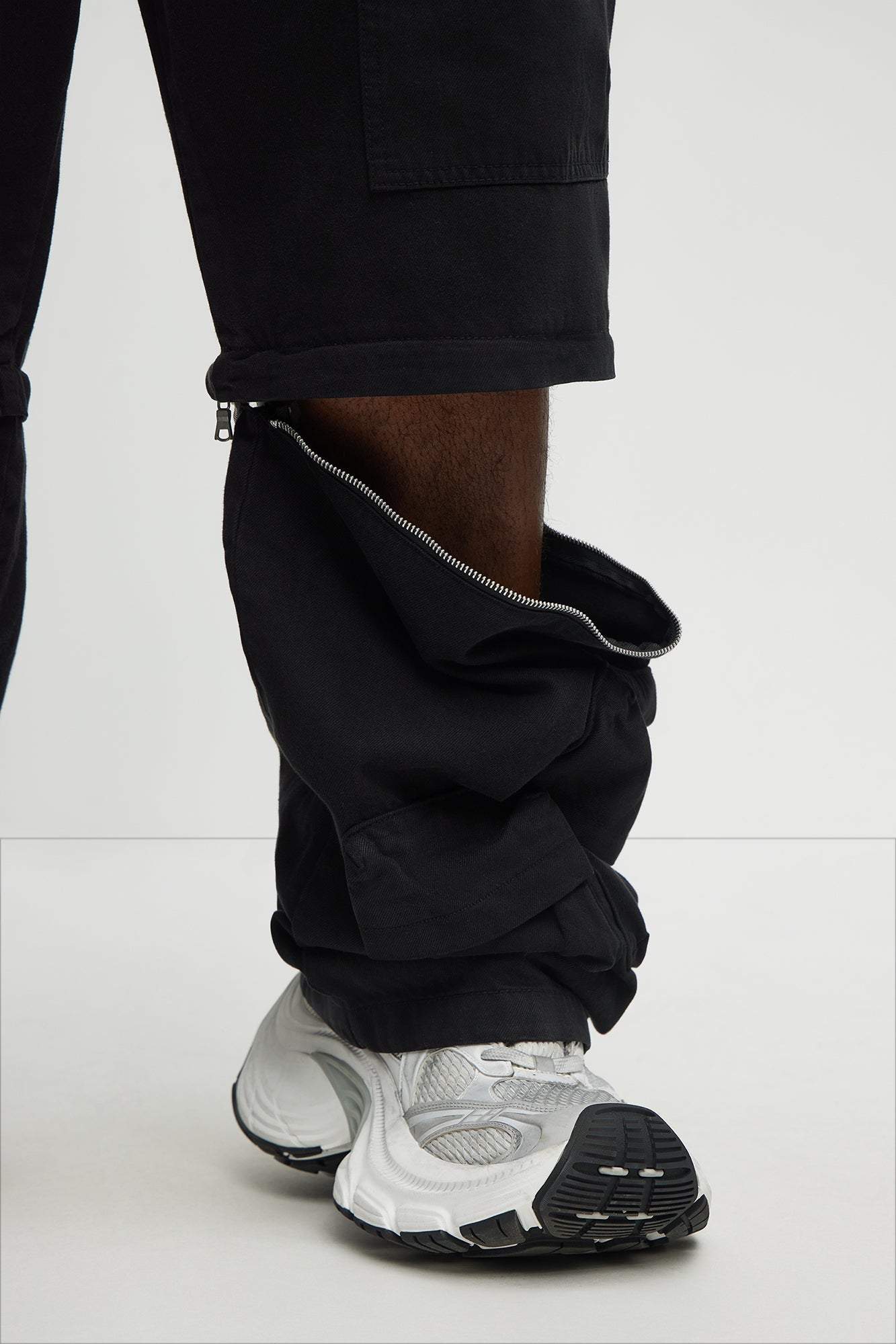 Maybe Next Time Zip Off Baggy Cargo Pants - Black Fashion Nova