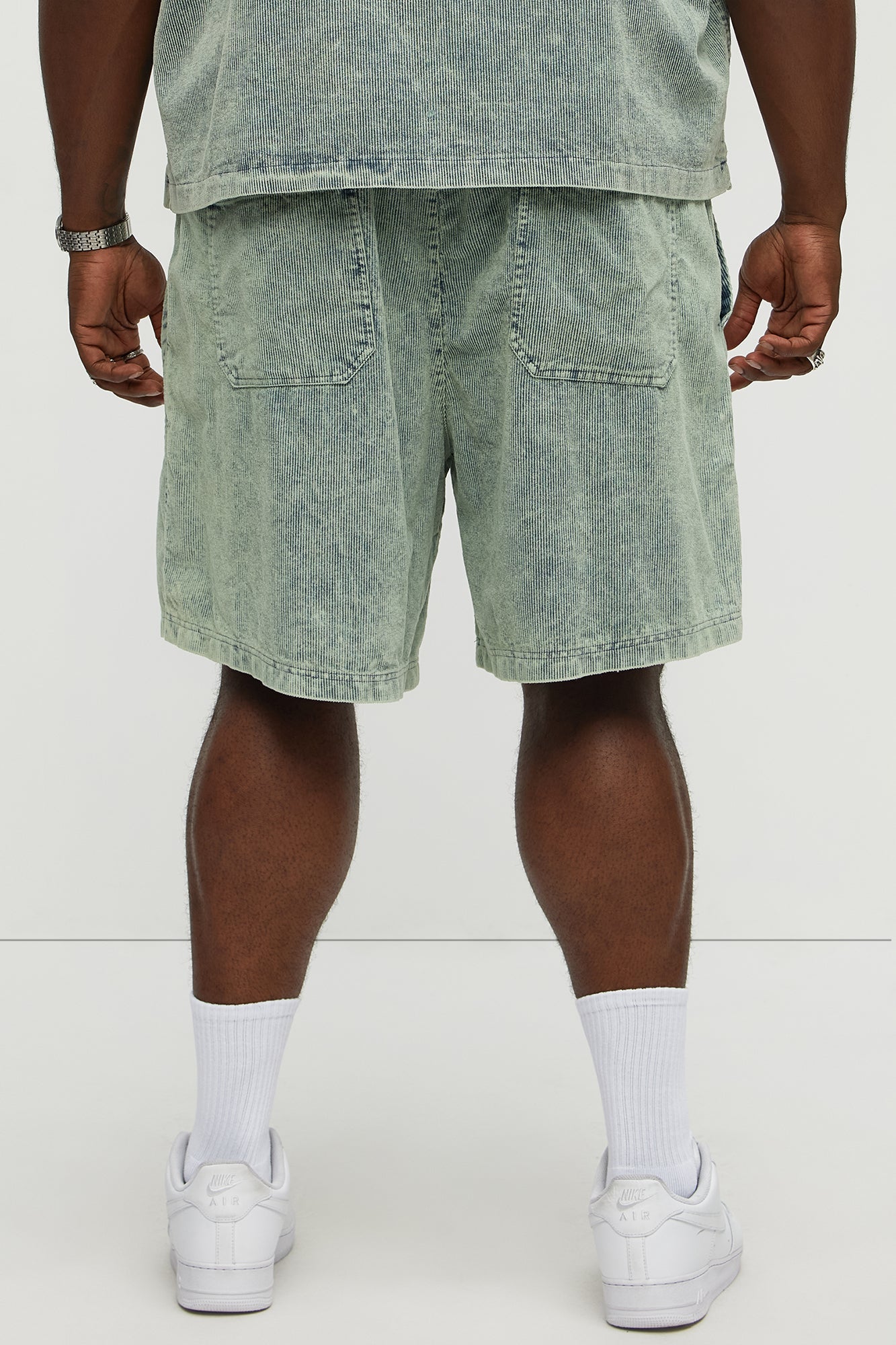 Ohio Corduroy Relaxed Shorts - Blue/combo Fashion Nova