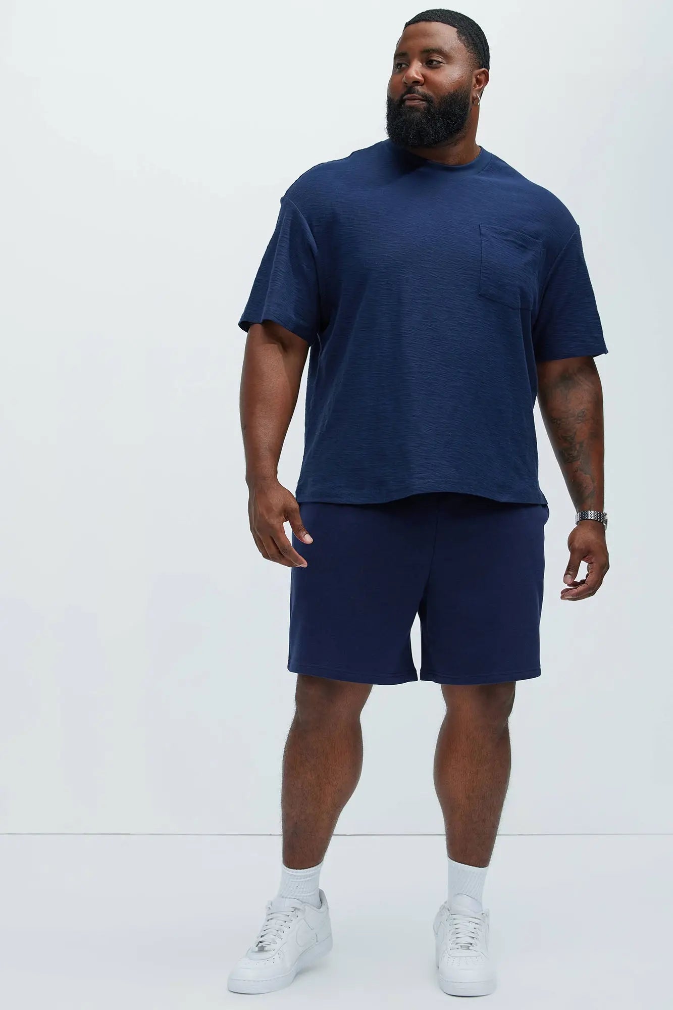 Tyson Sweatshort - Navy Fashion Nova
