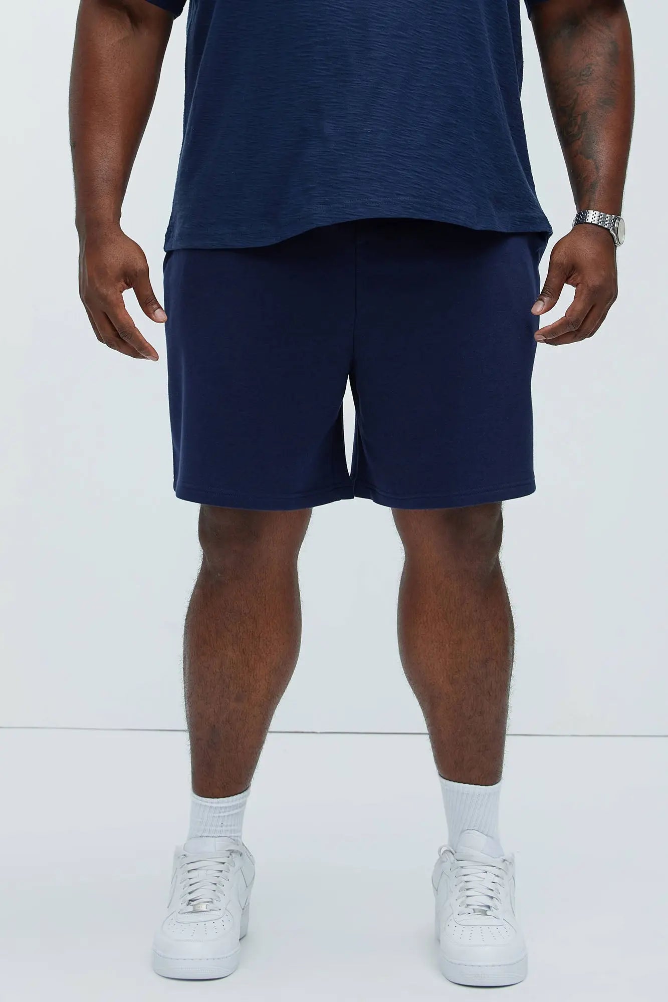 Tyson Sweatshort - Navy Fashion Nova