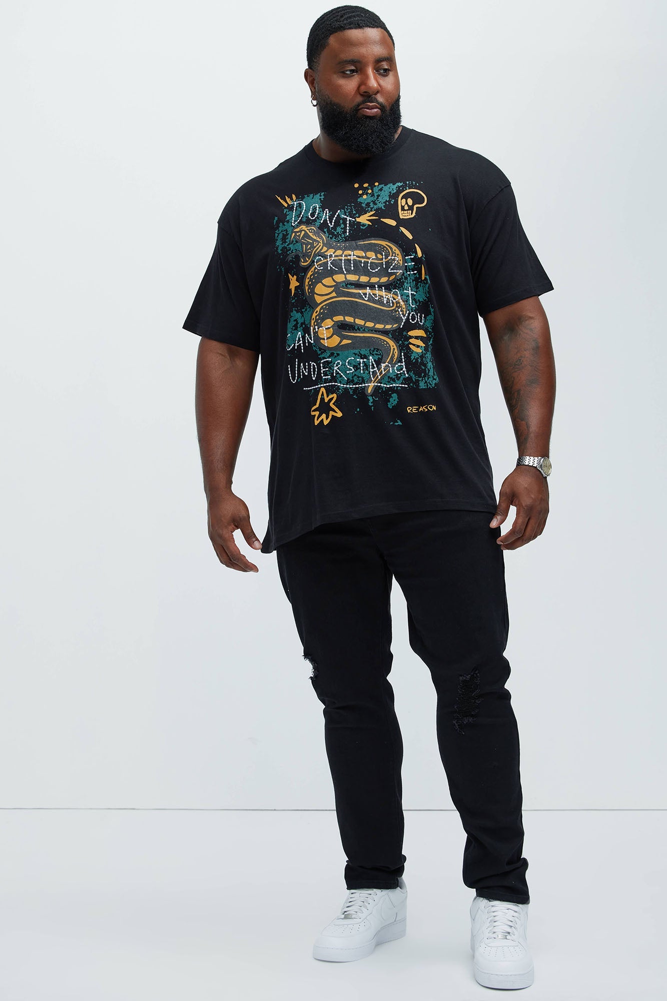 Take No L's Skinny Jean - Black Fashion Nova