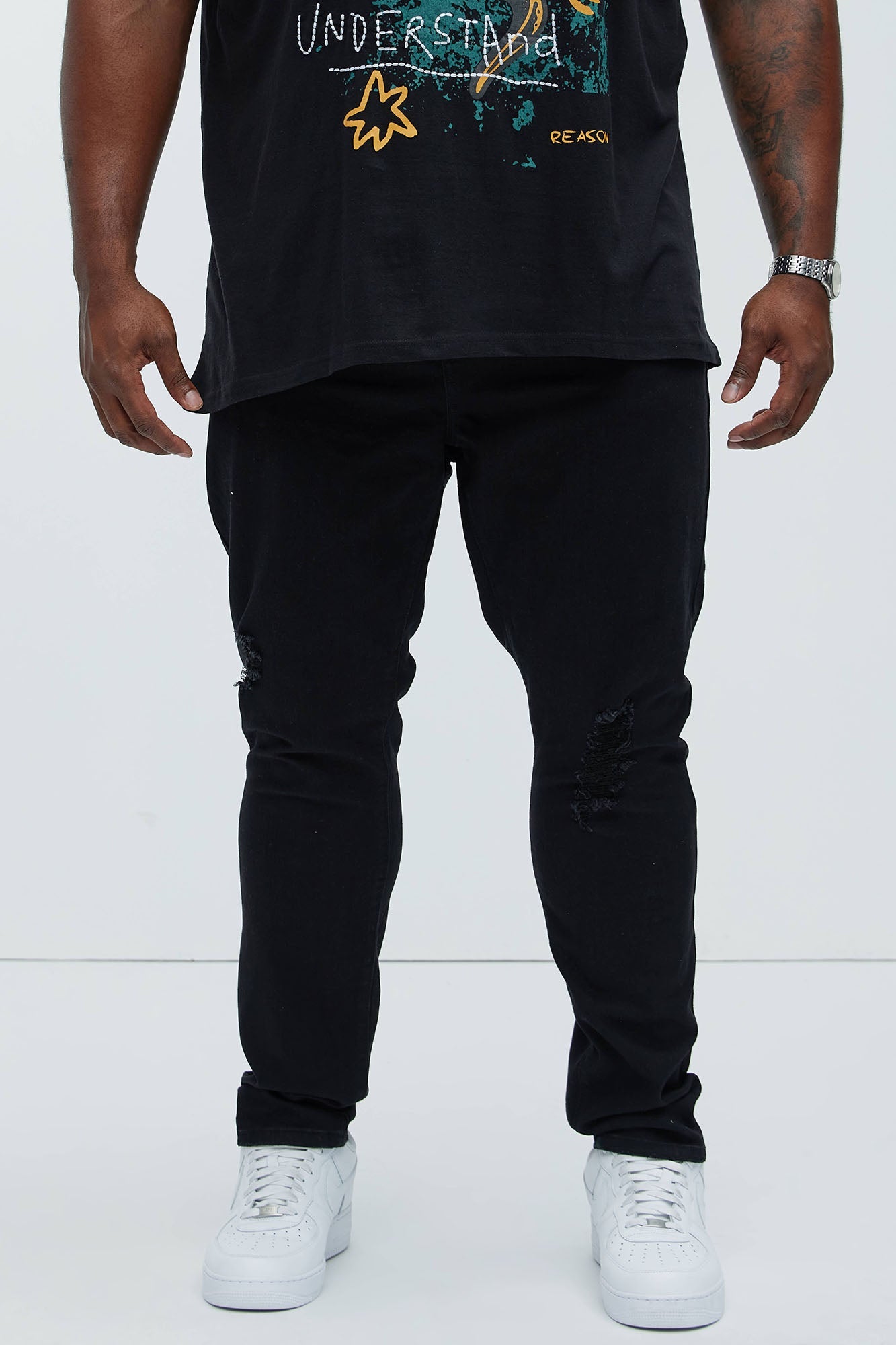 Take No L's Skinny Jean - Black Fashion Nova