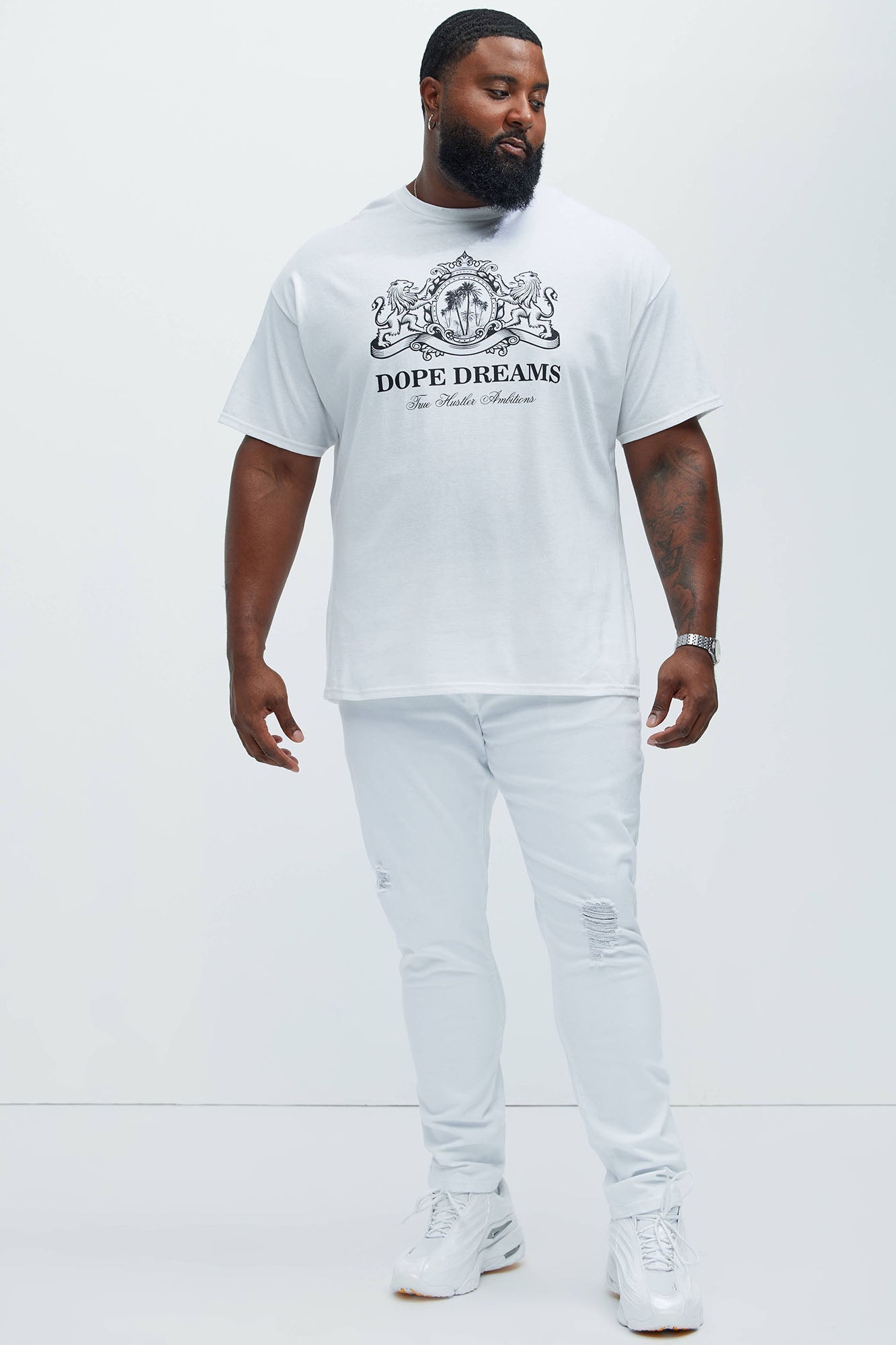 Take No L's Skinny Jean - White Fashion Nova