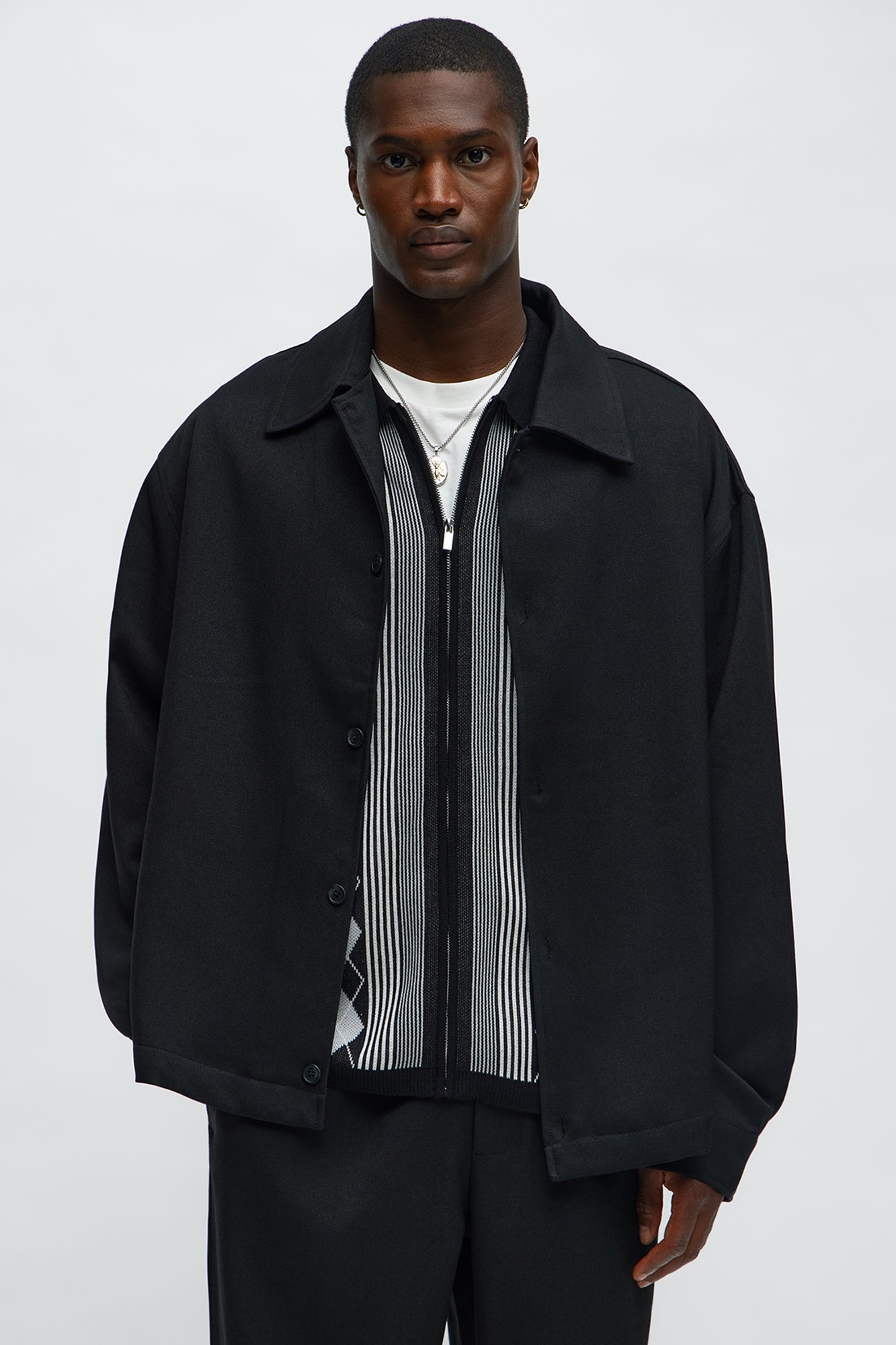 Relaxed Mara Overshirt - Black Fashion Nova