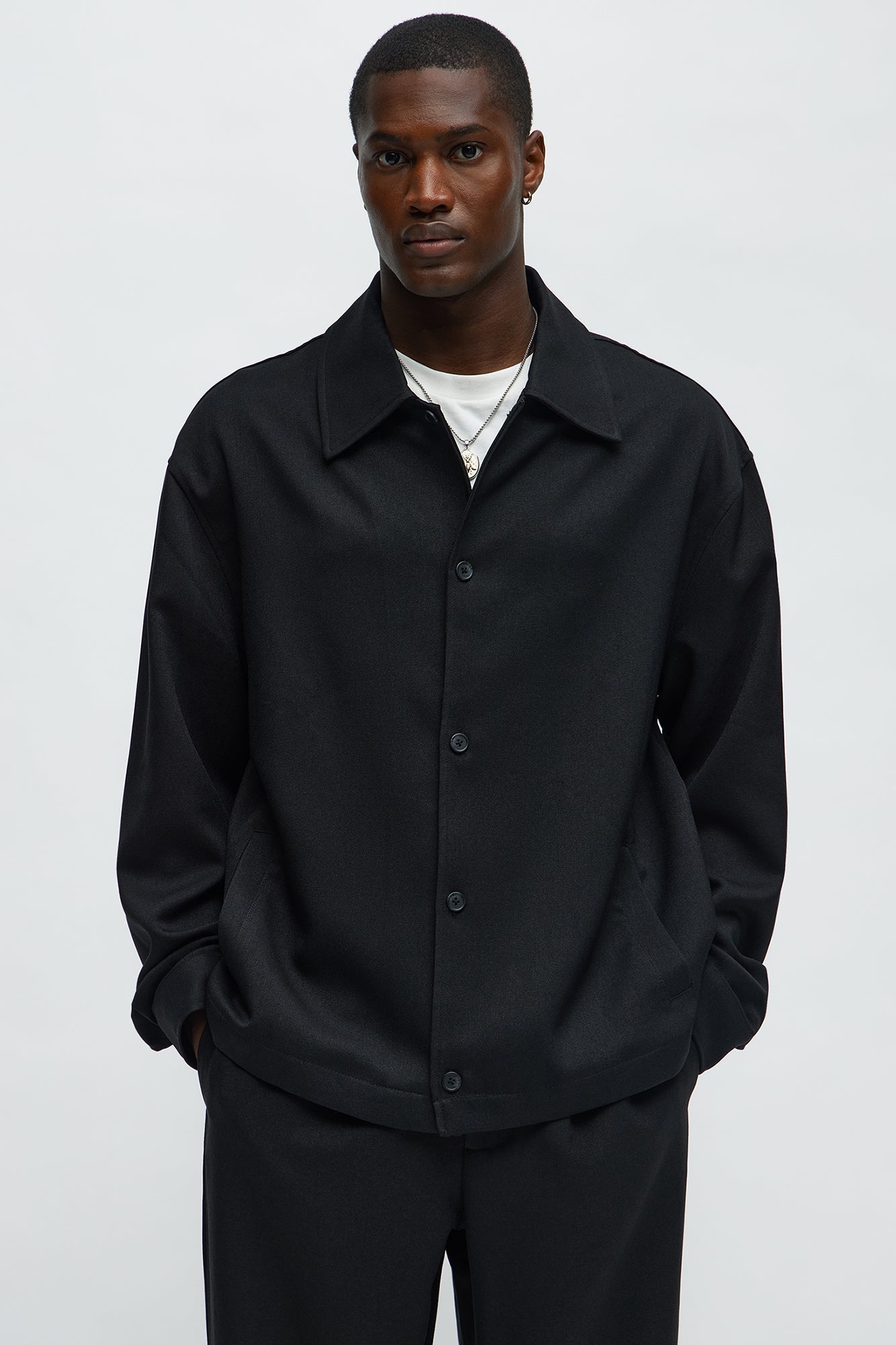 Relaxed Mara Overshirt - Black Fashion Nova