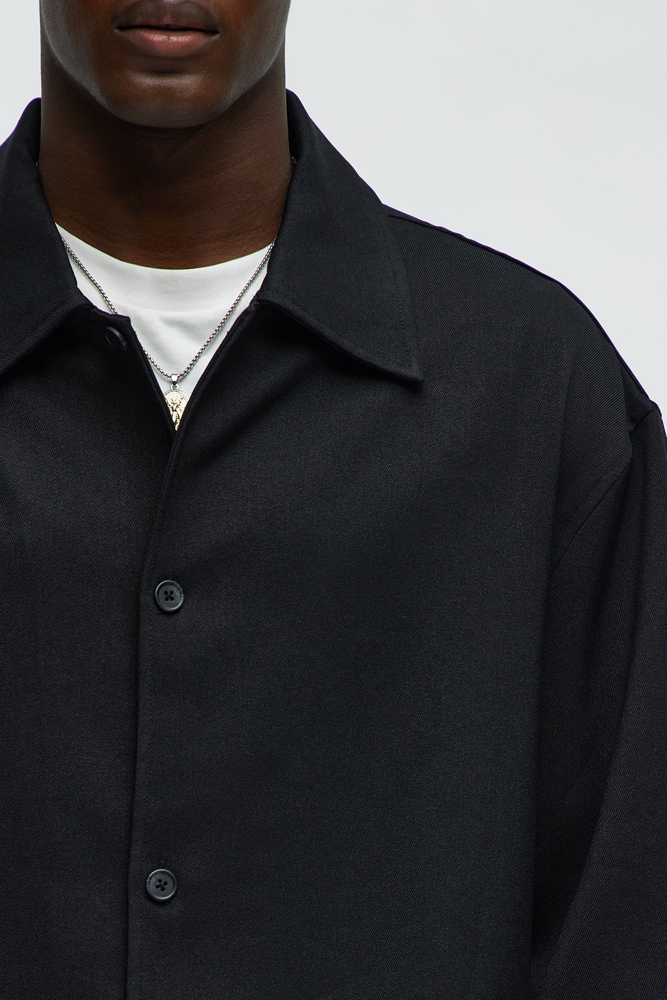 Relaxed Mara Overshirt - Black Fashion Nova