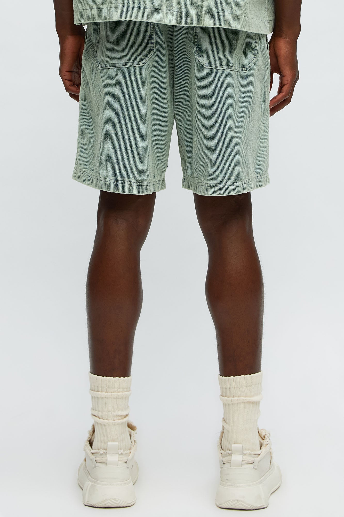 Ohio Corduroy Relaxed Shorts - Blue/combo Fashion Nova