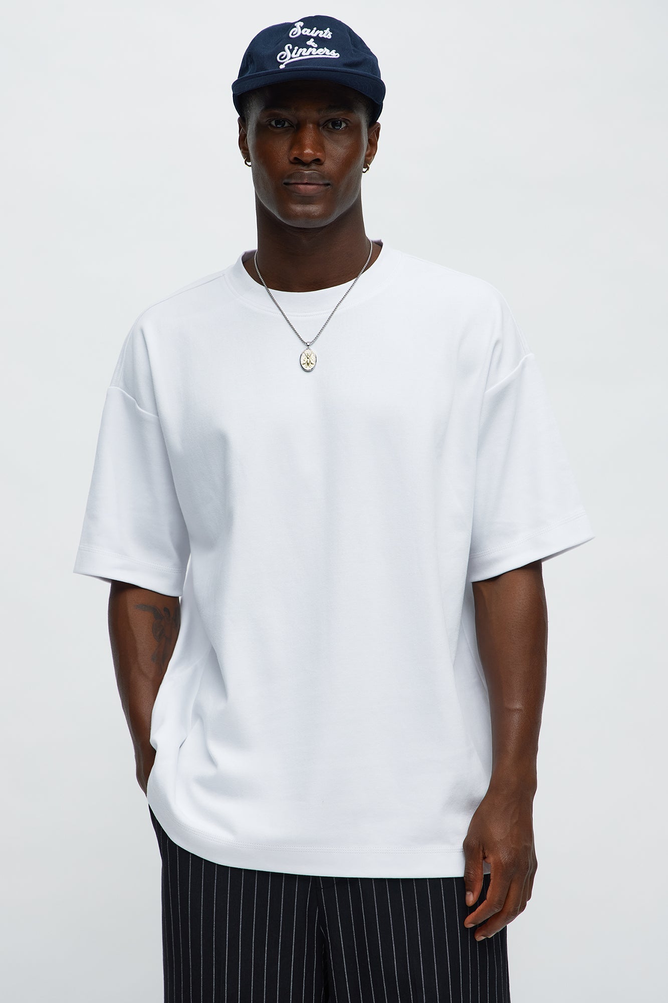 Relaxed Premium Everyday Tee - White Fashion Nova