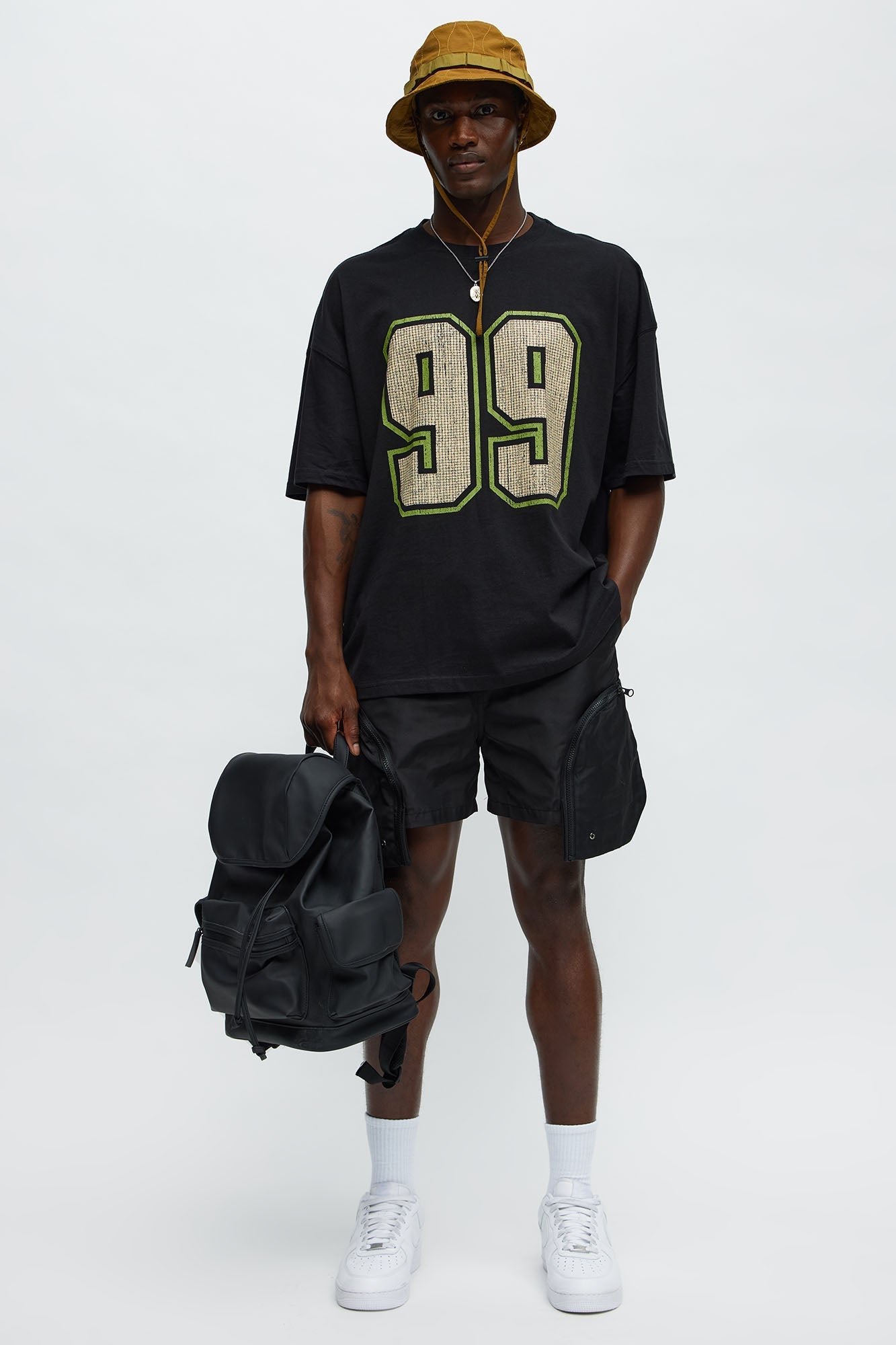 Athletic 99 Oversized Short Sleeve Tee - Black Fashion Nova