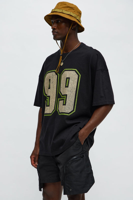 Athletic 99 Oversized Short Sleeve Tee - Black Fashion Nova