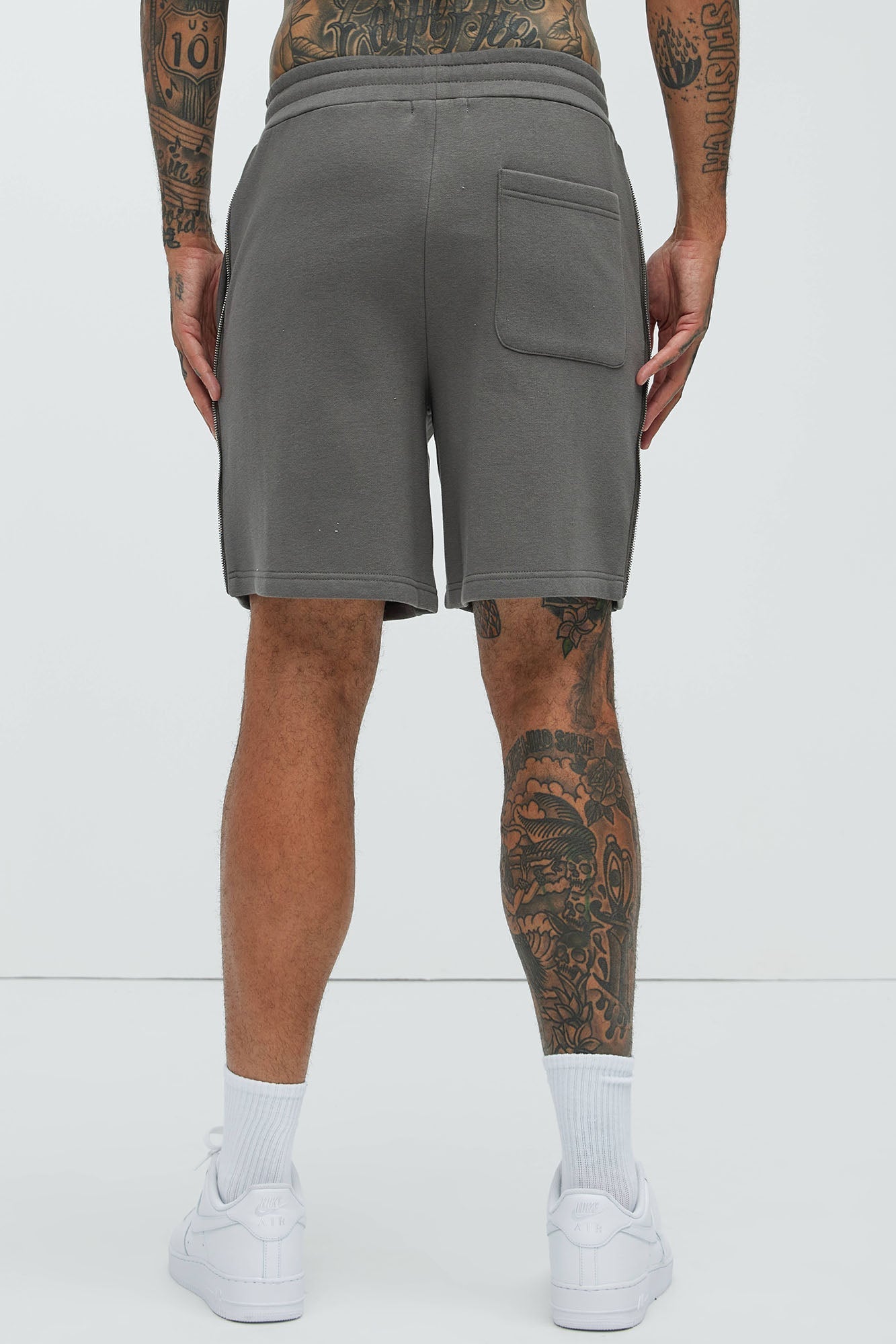 Tyson Cross Relaxed Shorts - Charcoal Fashion Nova