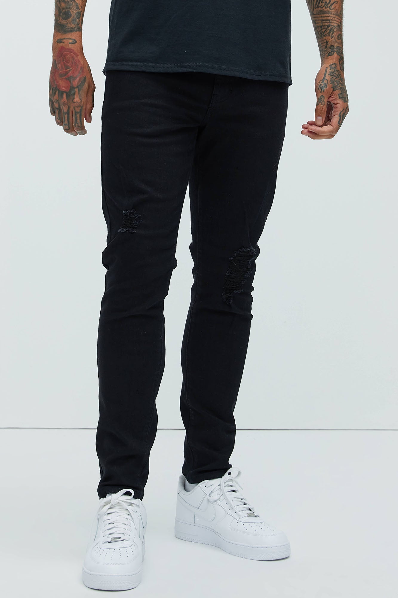 Take No L's Skinny Jean - Black Fashion Nova