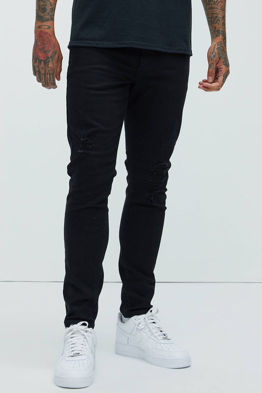 Take No L's Skinny Jean - Black Fashion Nova