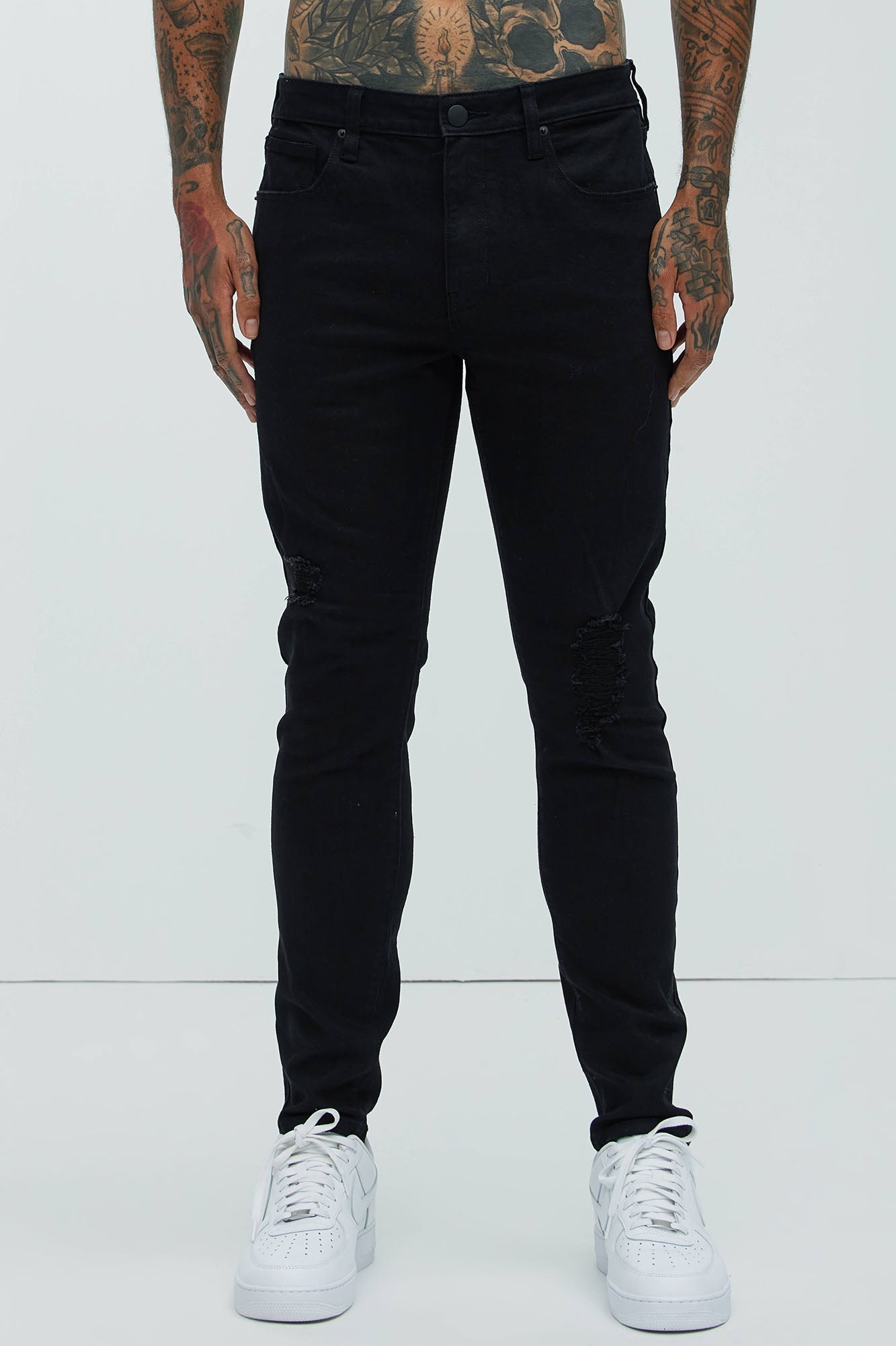 Take No L's Skinny Jean - Black Fashion Nova