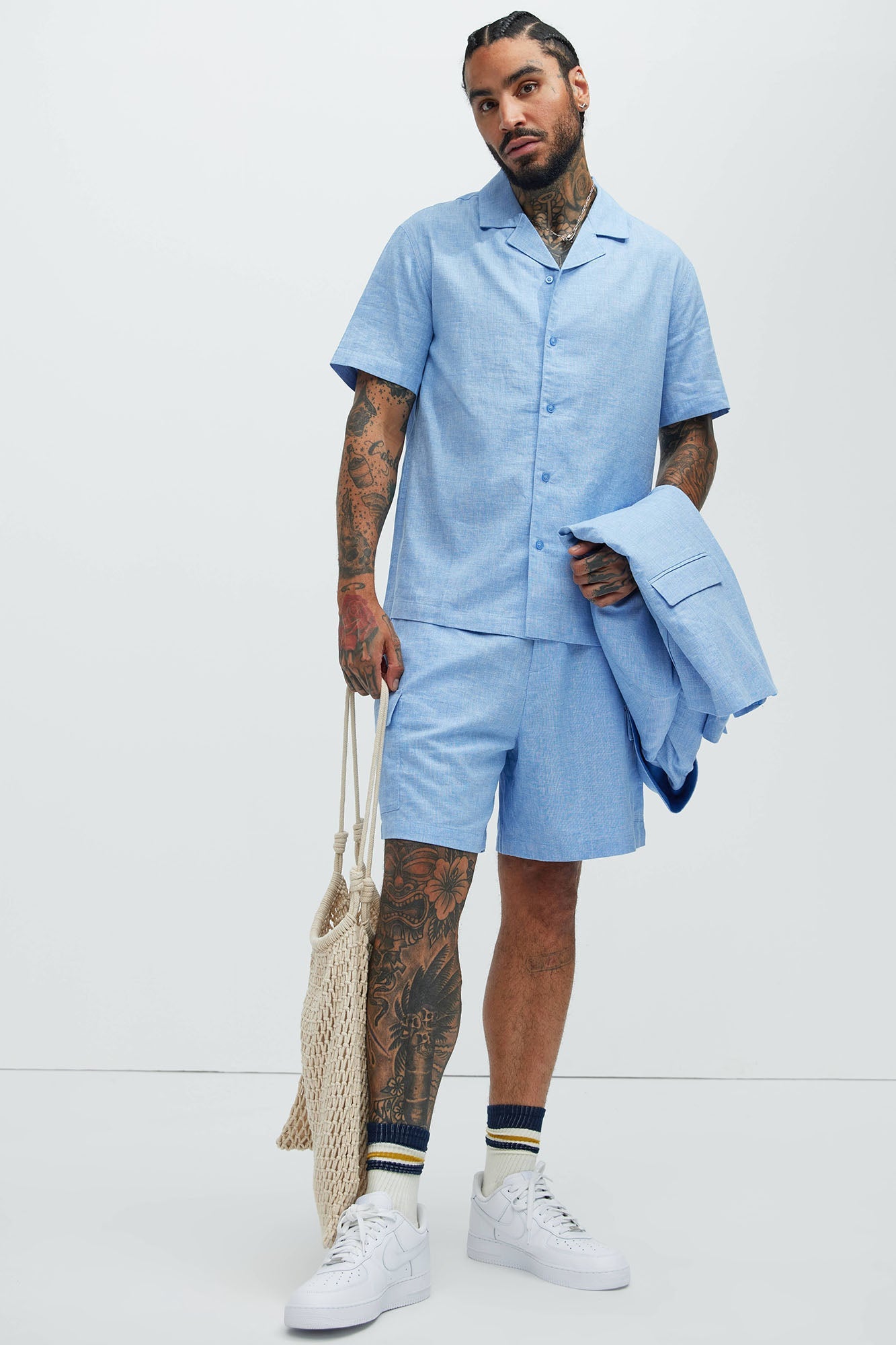 Bahamas Linen Shirt - Ice Blue Fashion Nova