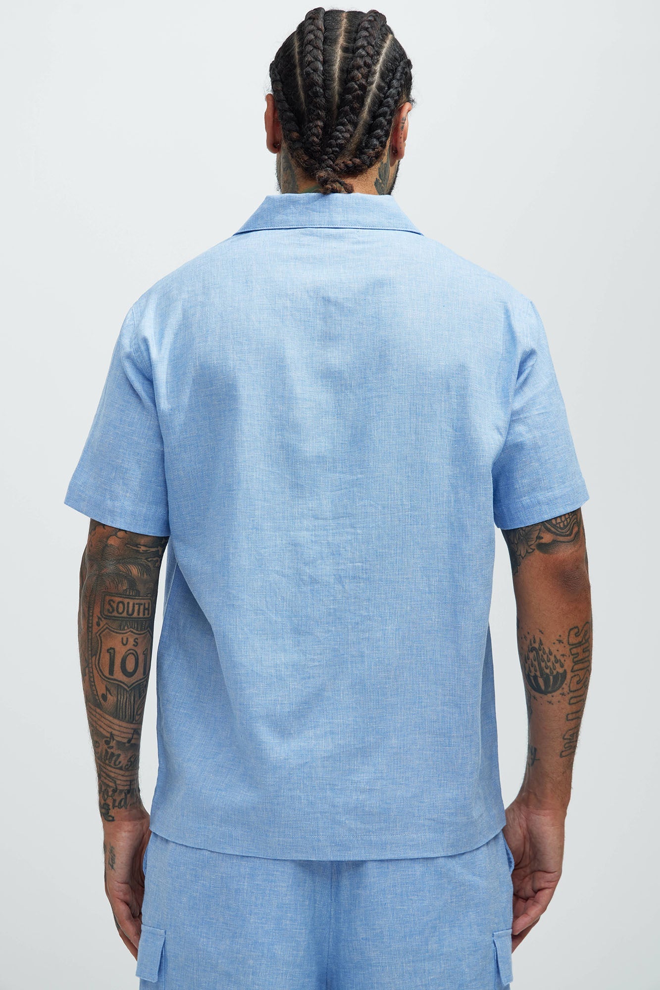 Bahamas Linen Shirt - Ice Blue Fashion Nova