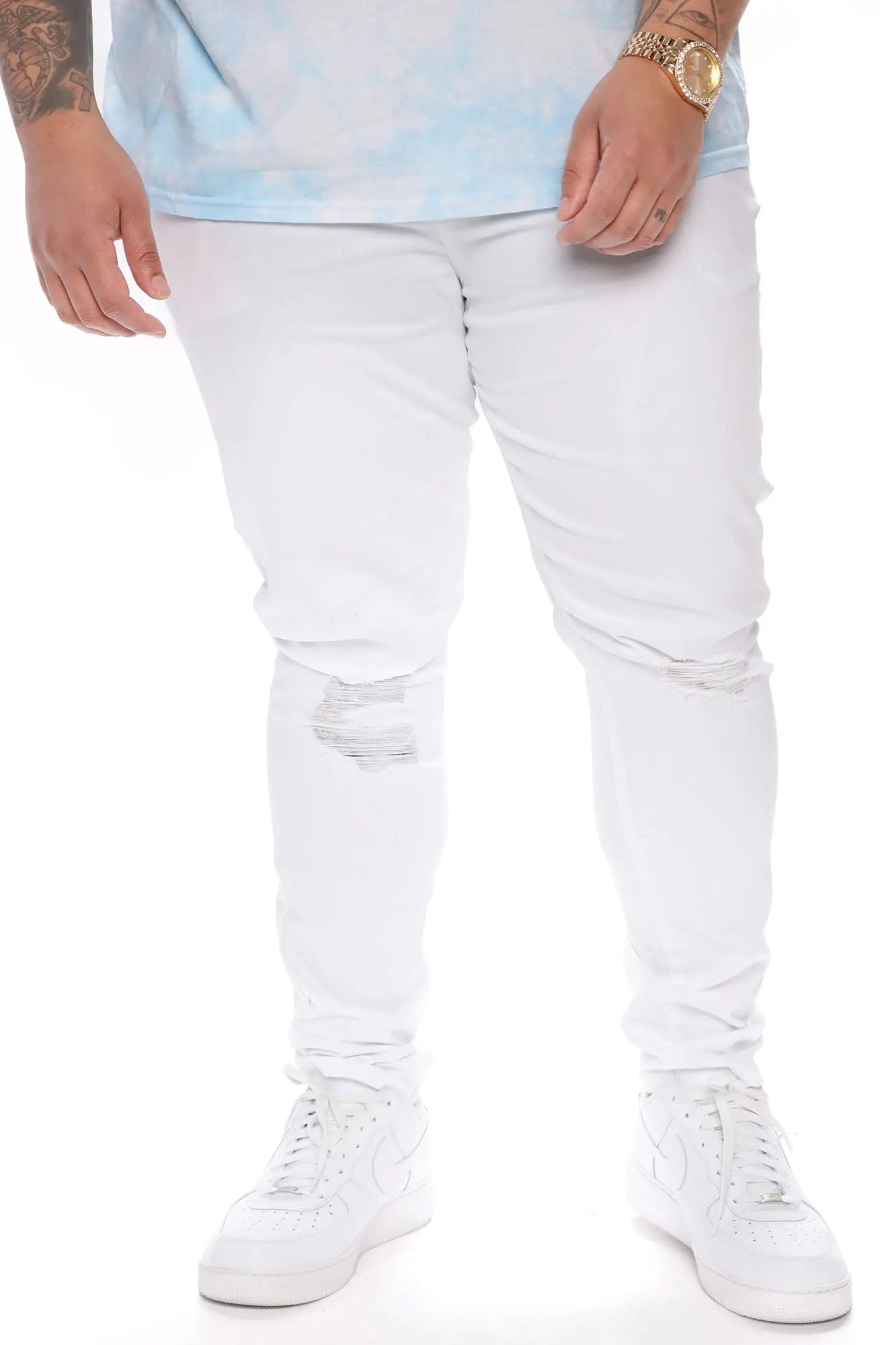 Cornell Ripped Skinny Jeans - White Fashion Nova