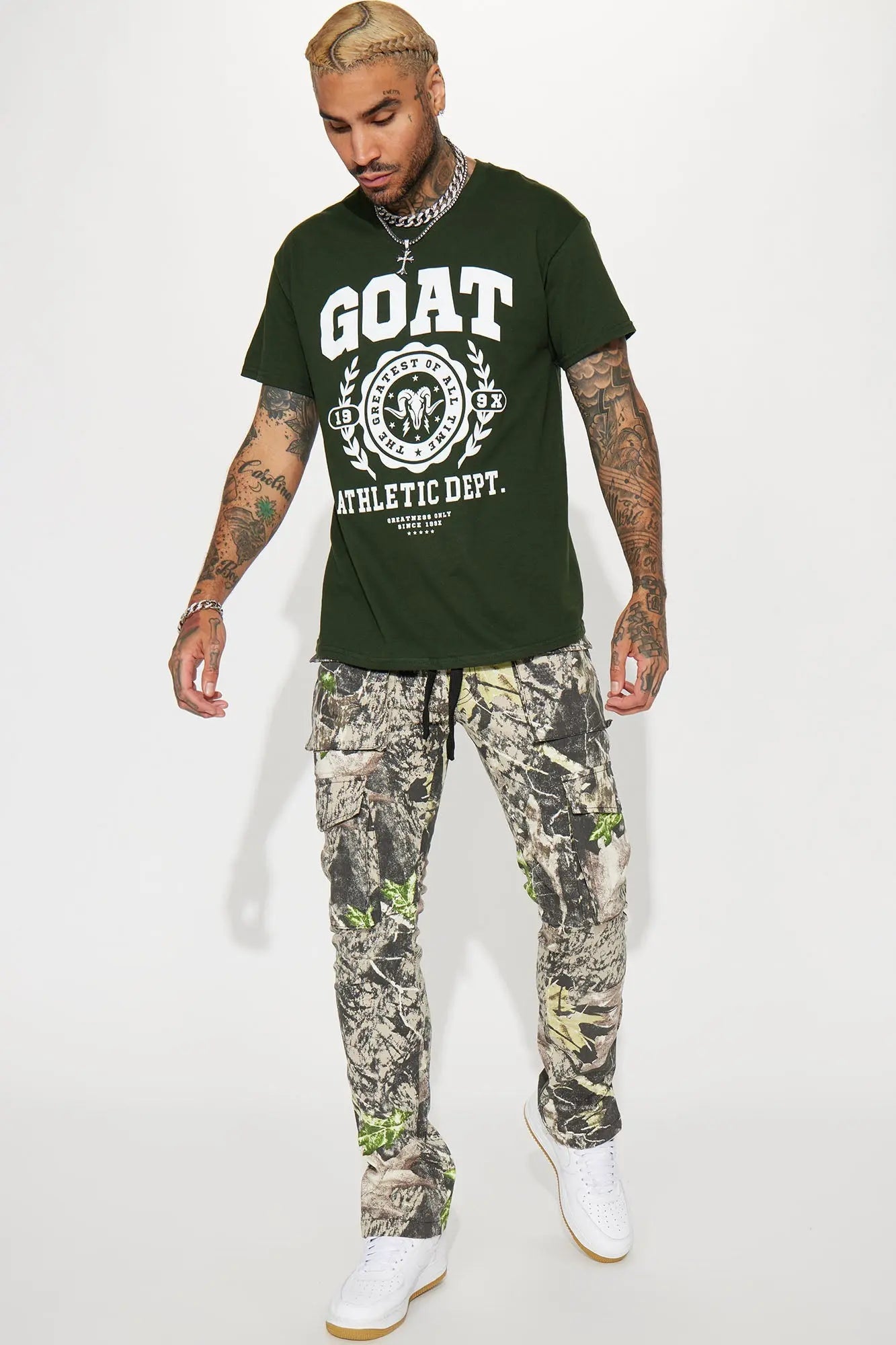 Worker Slim Cargo Pants - Green/combo Fashion Nova