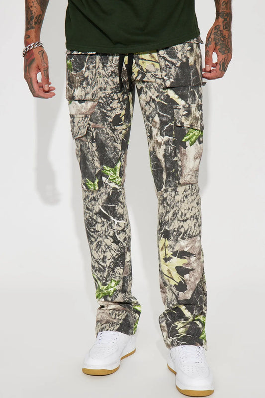 Worker Slim Cargo Pants - Green/combo Fashion Nova