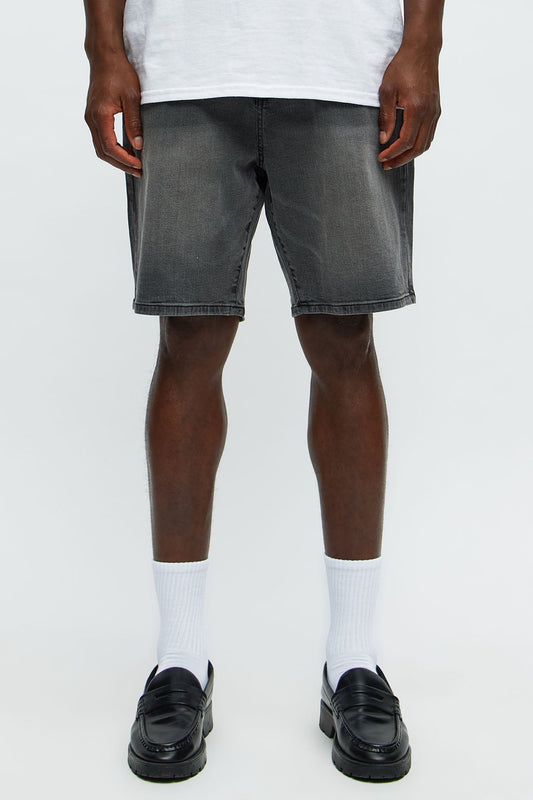 Cornell Slim Denim Shorts - Black Wash Fashion Nova