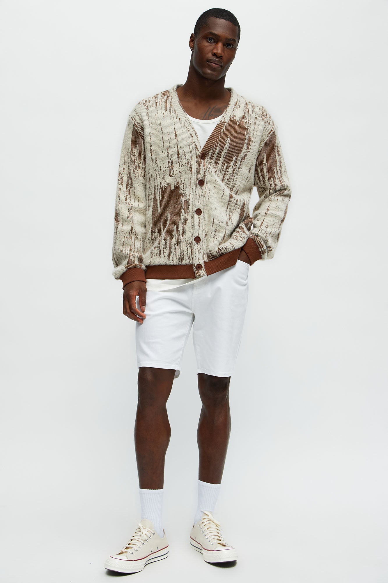 Cornell Slim Denim Shorts - White Fashion Nova