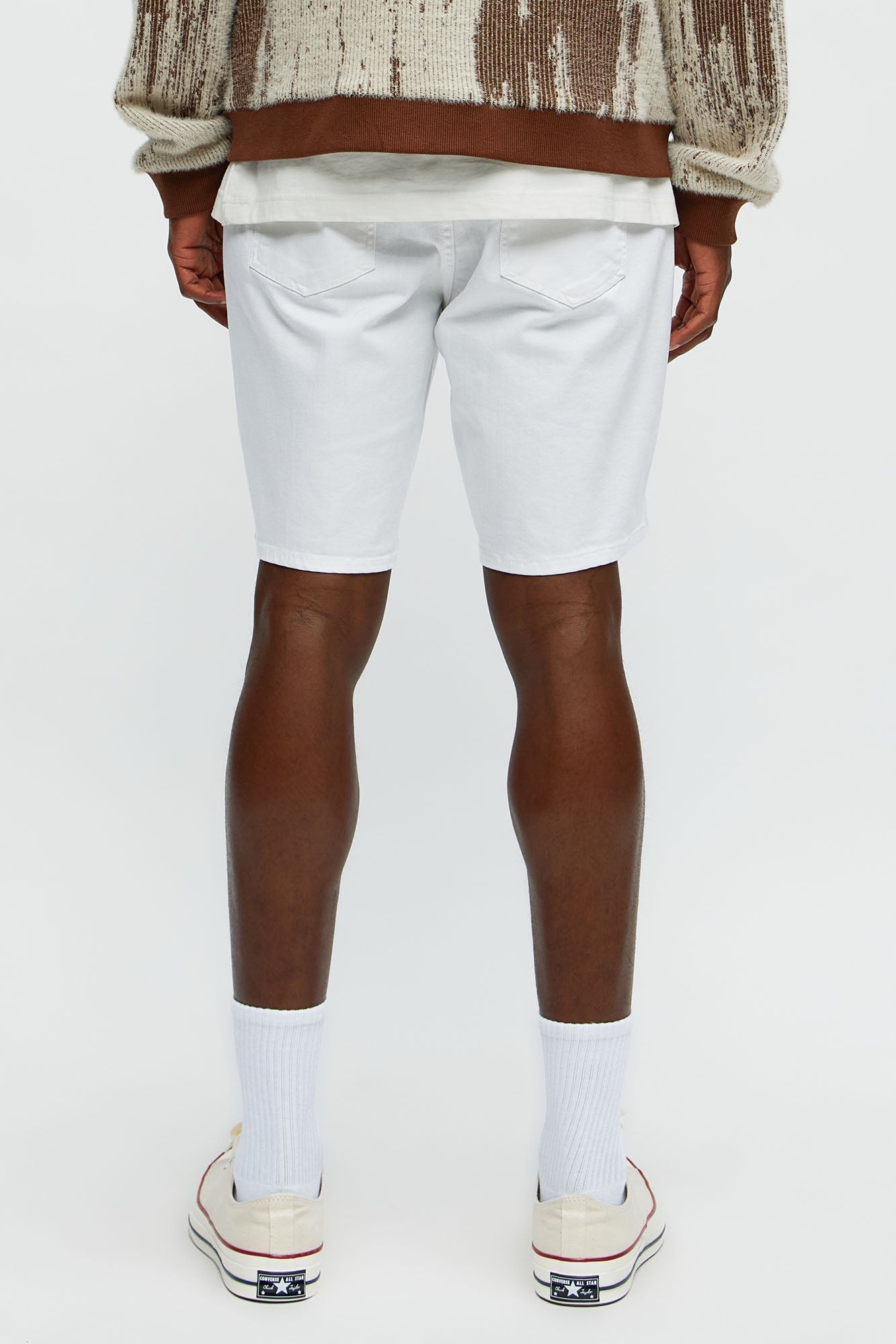 Cornell Slim Denim Shorts - White Fashion Nova