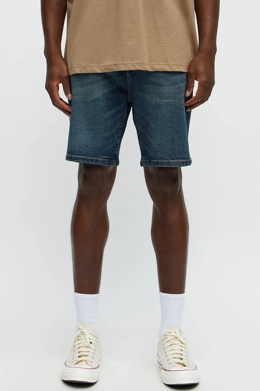 Cornell Slim Denim Shorts - Vintage Blue Wash Fashion Nova