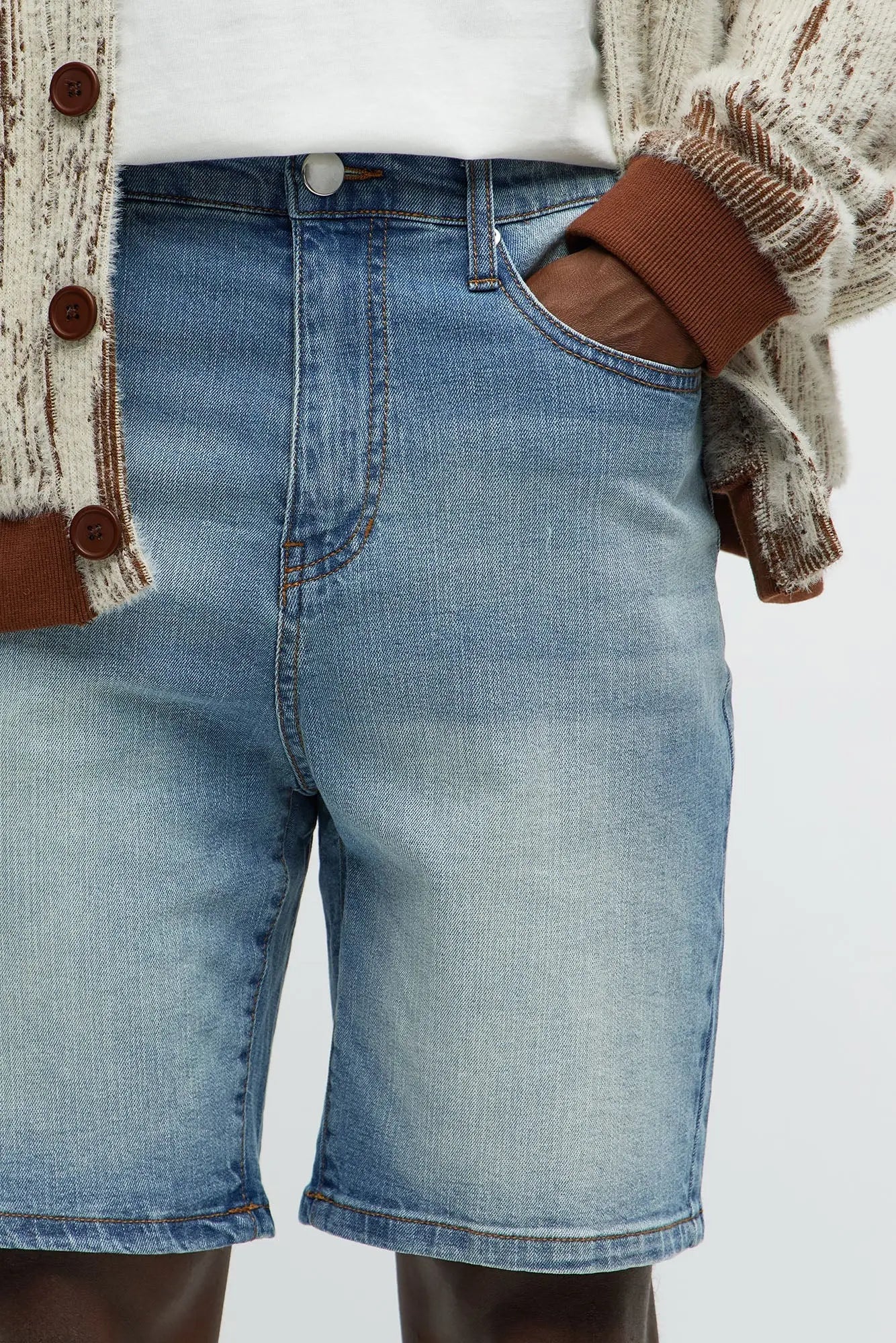 Cornell Slim Denim Shorts - Light Wash Fashion Nova